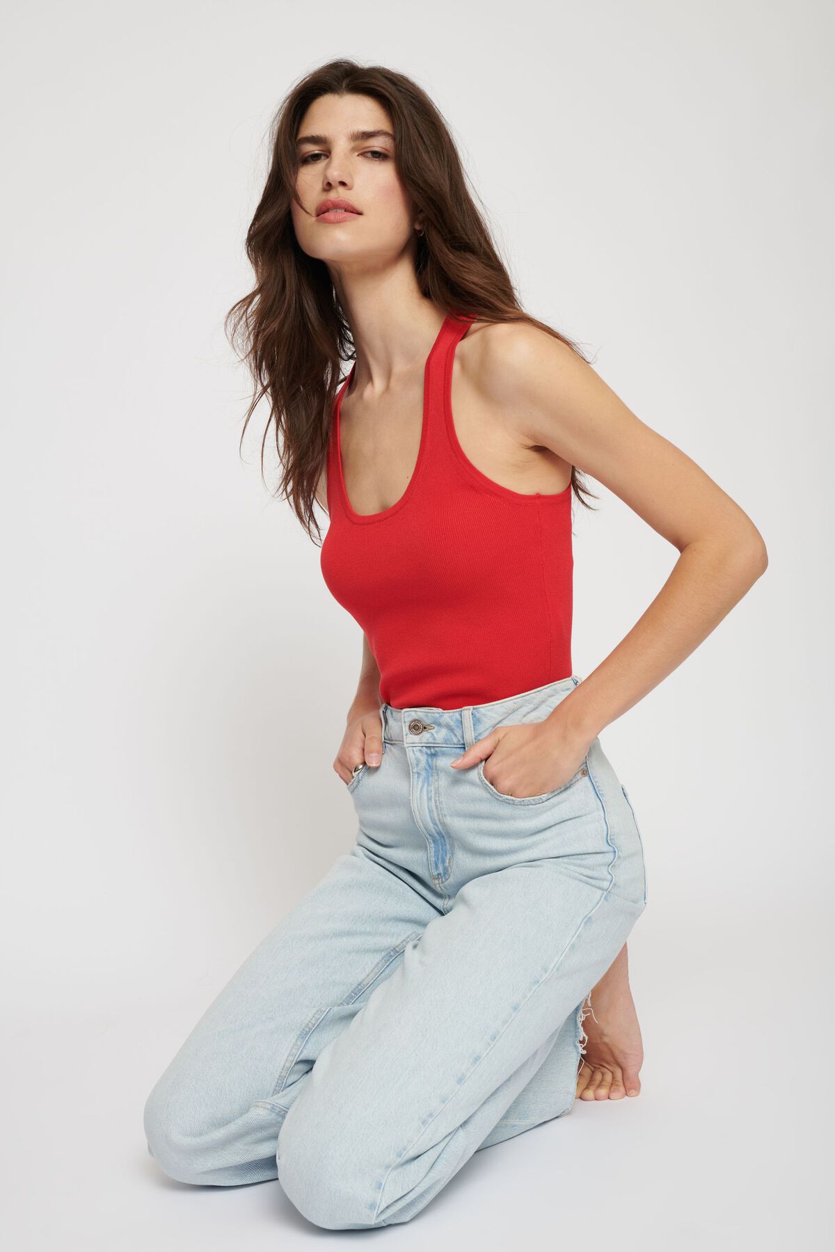 Garage Scoop Neck Sweater Tank. 1