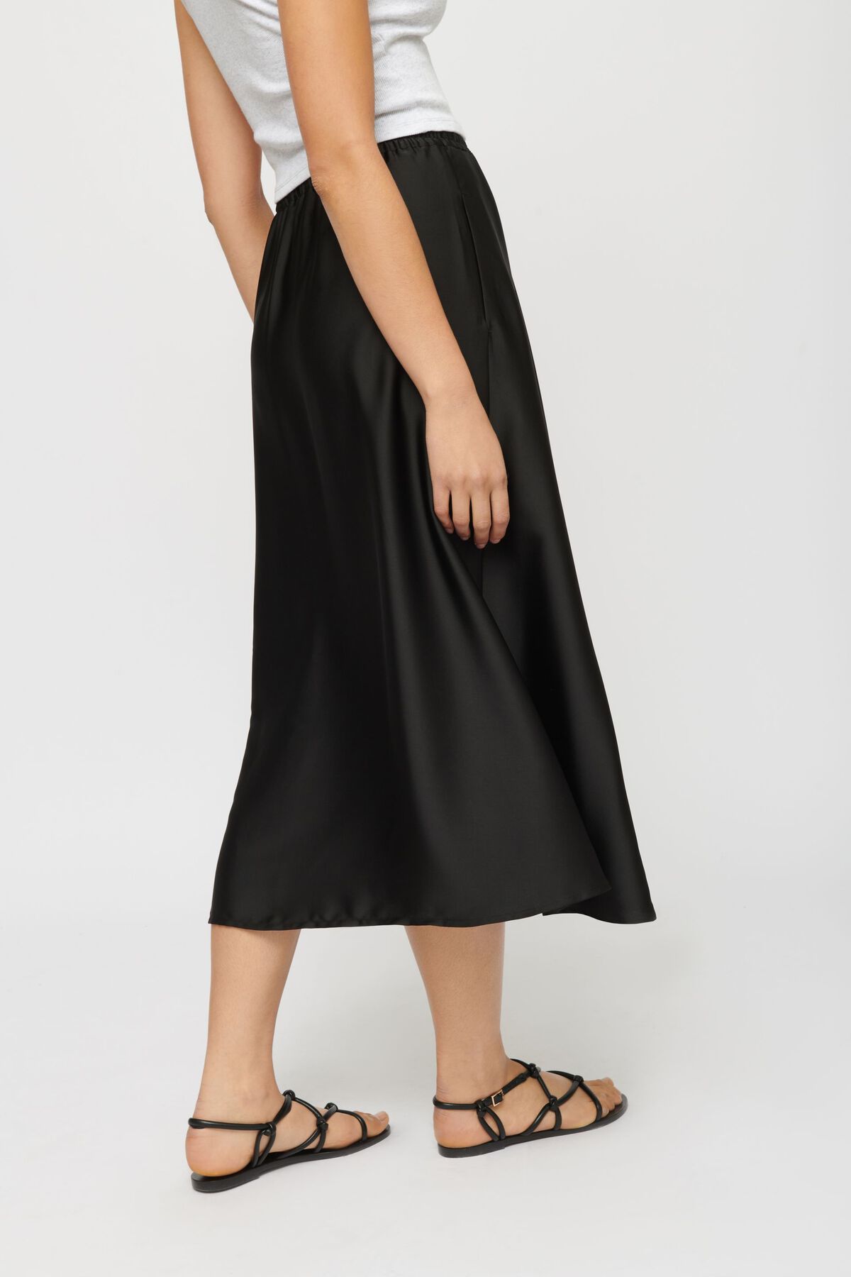 Garage PullOn Satin Midi Skirt 10006420406V