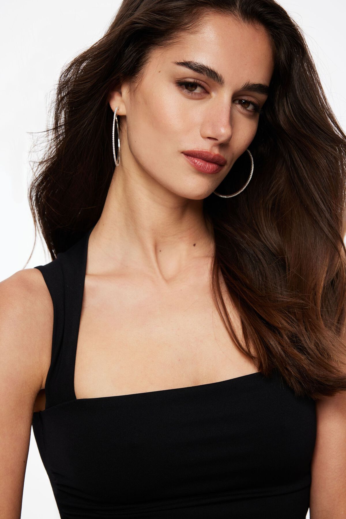 Micro Pavé Gem Hoop Earrings Grey | Garage