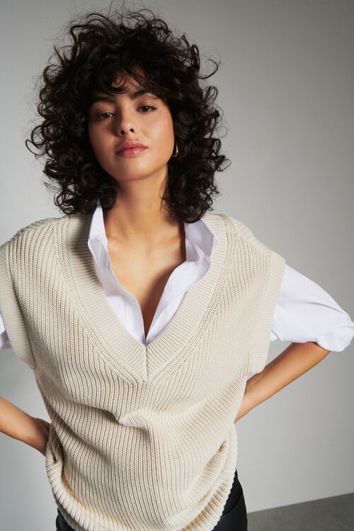 Alternative view # 1 of Dynamite Sweaters & Knits Sweater Vest in Cream