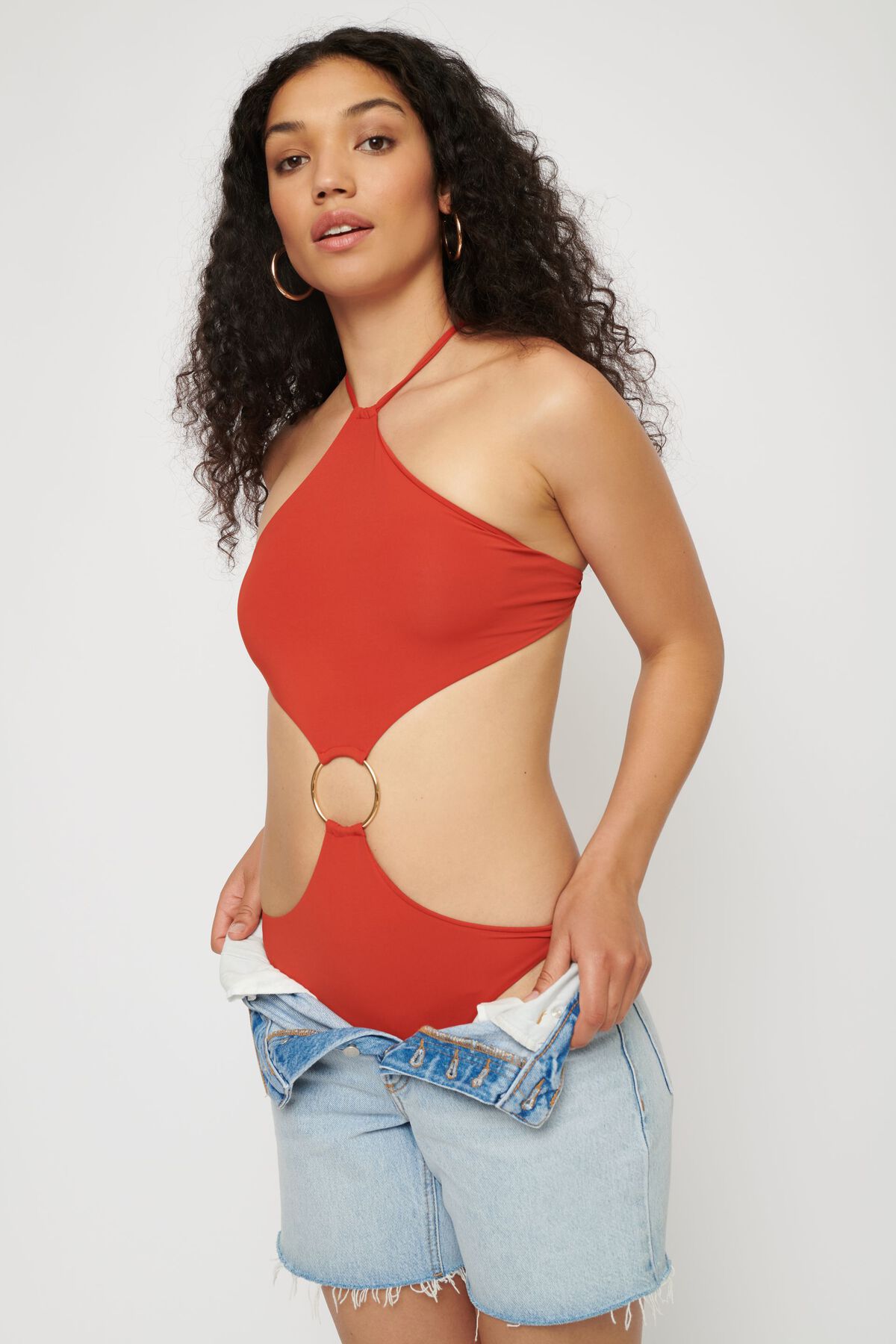 Garage Beso Cut-Out One-Piece Swimsuit. 6