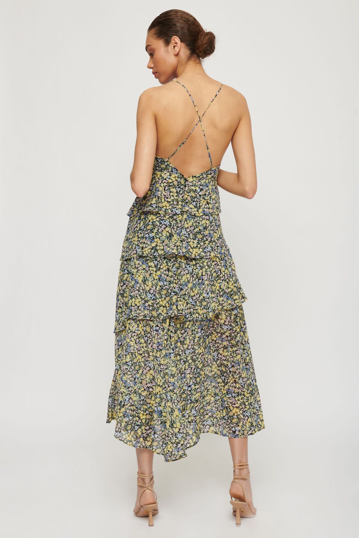 Garage Maxi Dress with Tiered Ruffle Skirt 1000554302R9