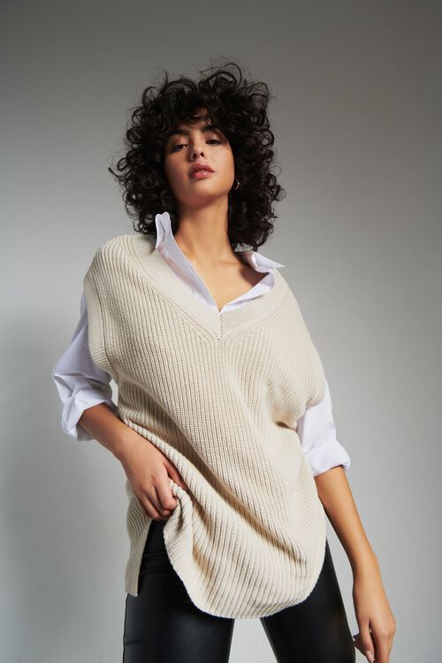 Alternative view # 3 of Dynamite Sweaters & Knits Sweater Vest in Cream
