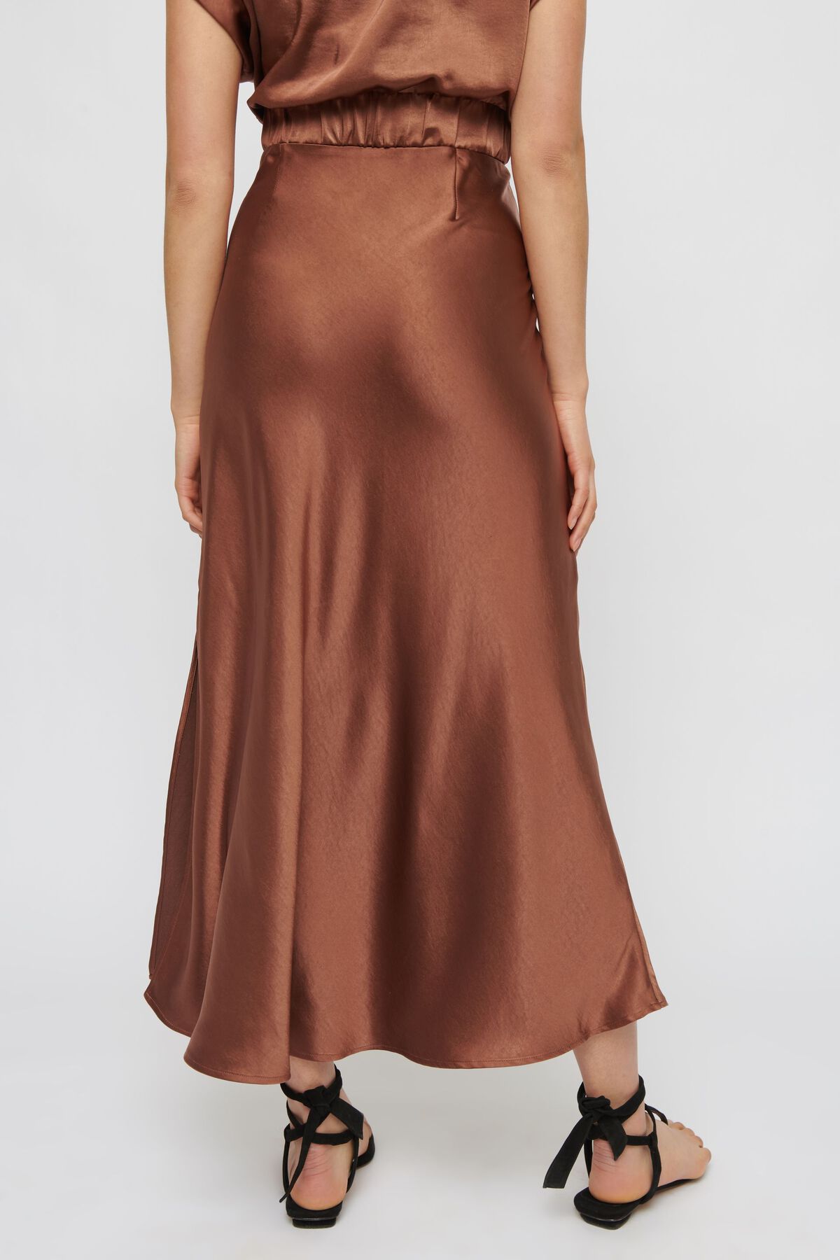 Garage Satin Midi Skirt 10006293143A