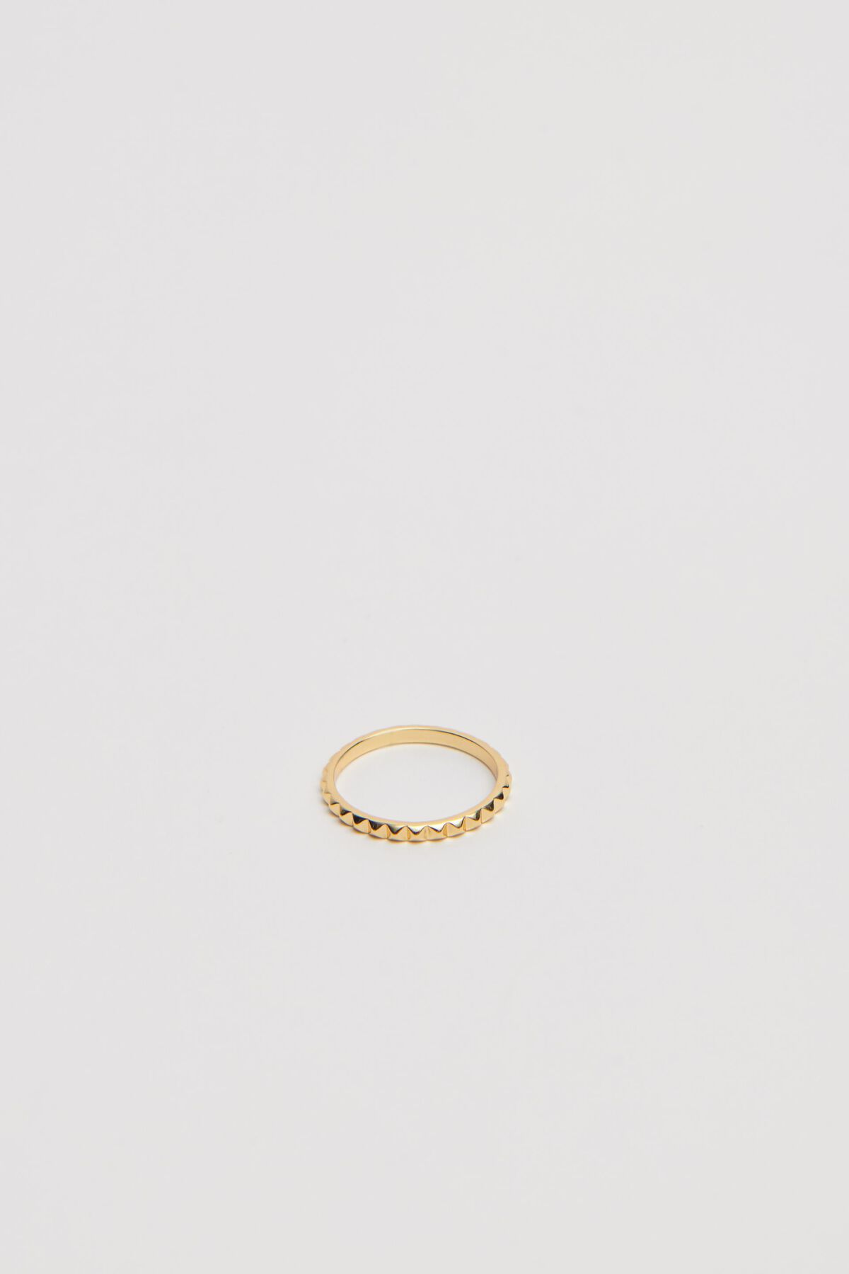 Garage 14K Gold Plated Micro Studded Ring. 3