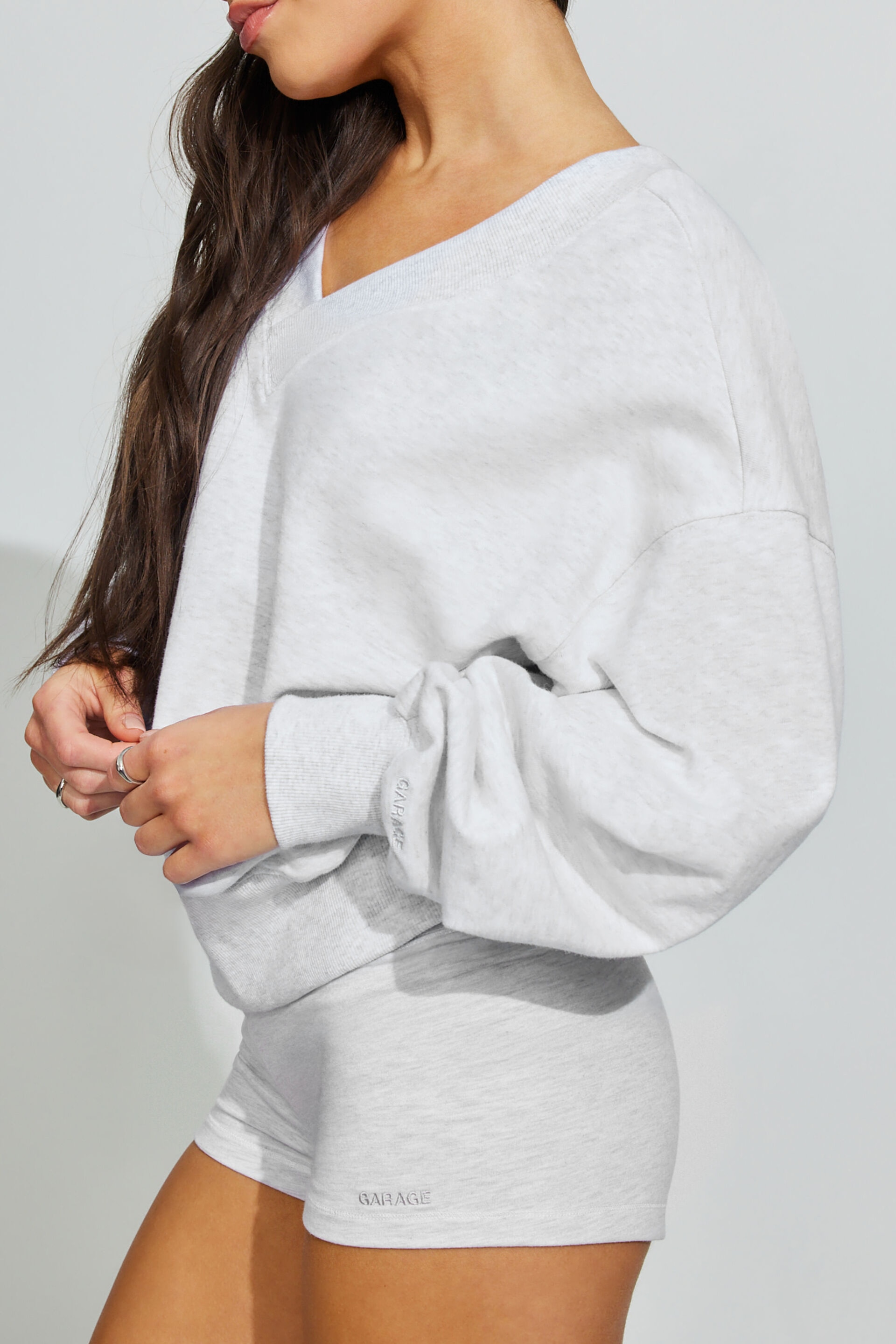SoftTerry Oversized V-Neck Sweatshirt