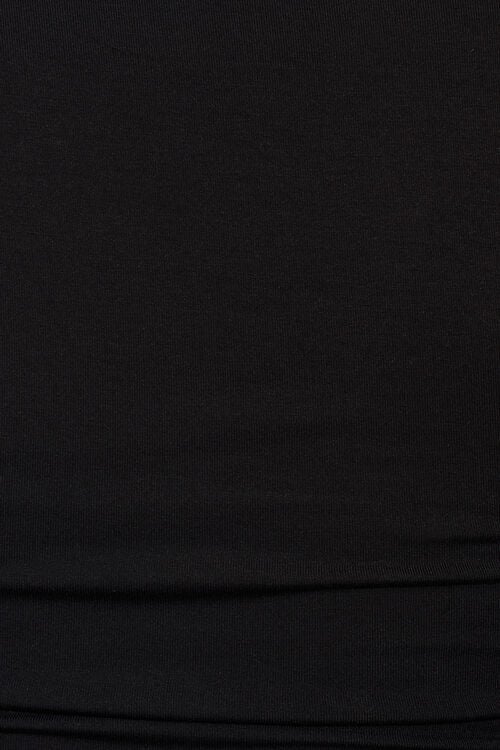 Smooth Open Neck Long Sleeve Tee Black | Garage