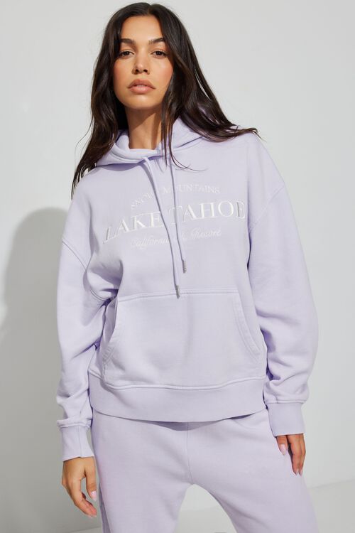 Oversized Classic Hoodie Purple Garage