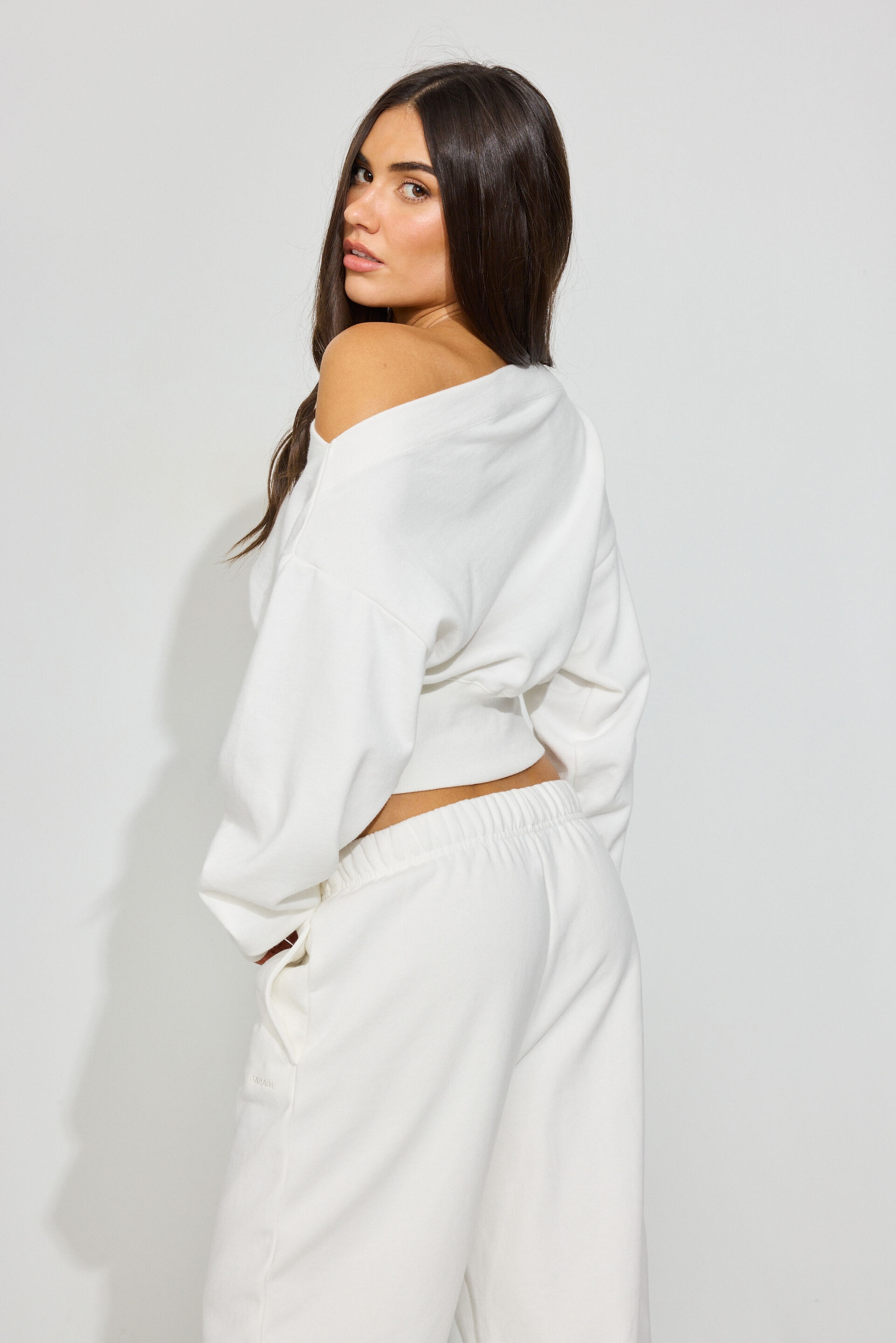 SoftTerry Rib Off Shoulder Sweater