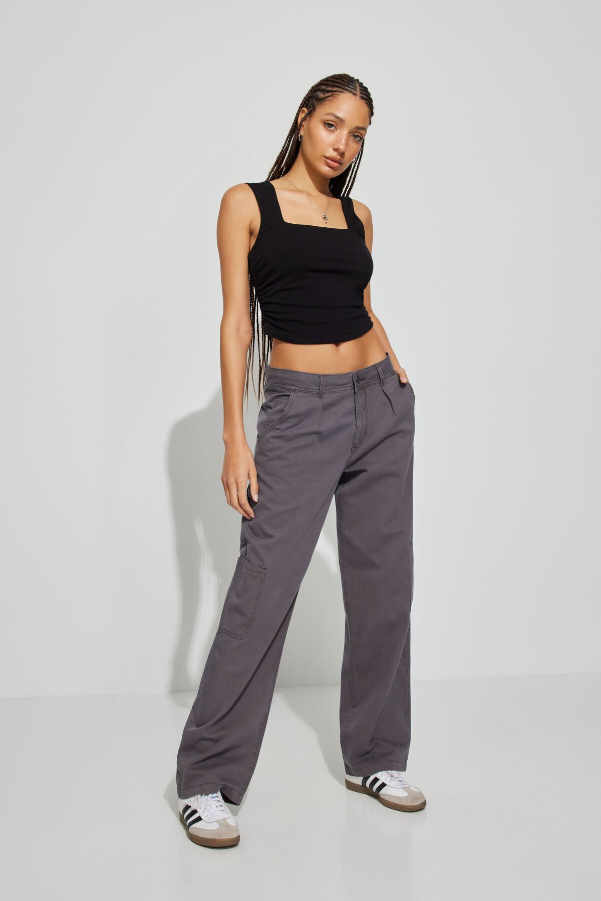 Willow Slouchy Carpenter Pant Gray Garage