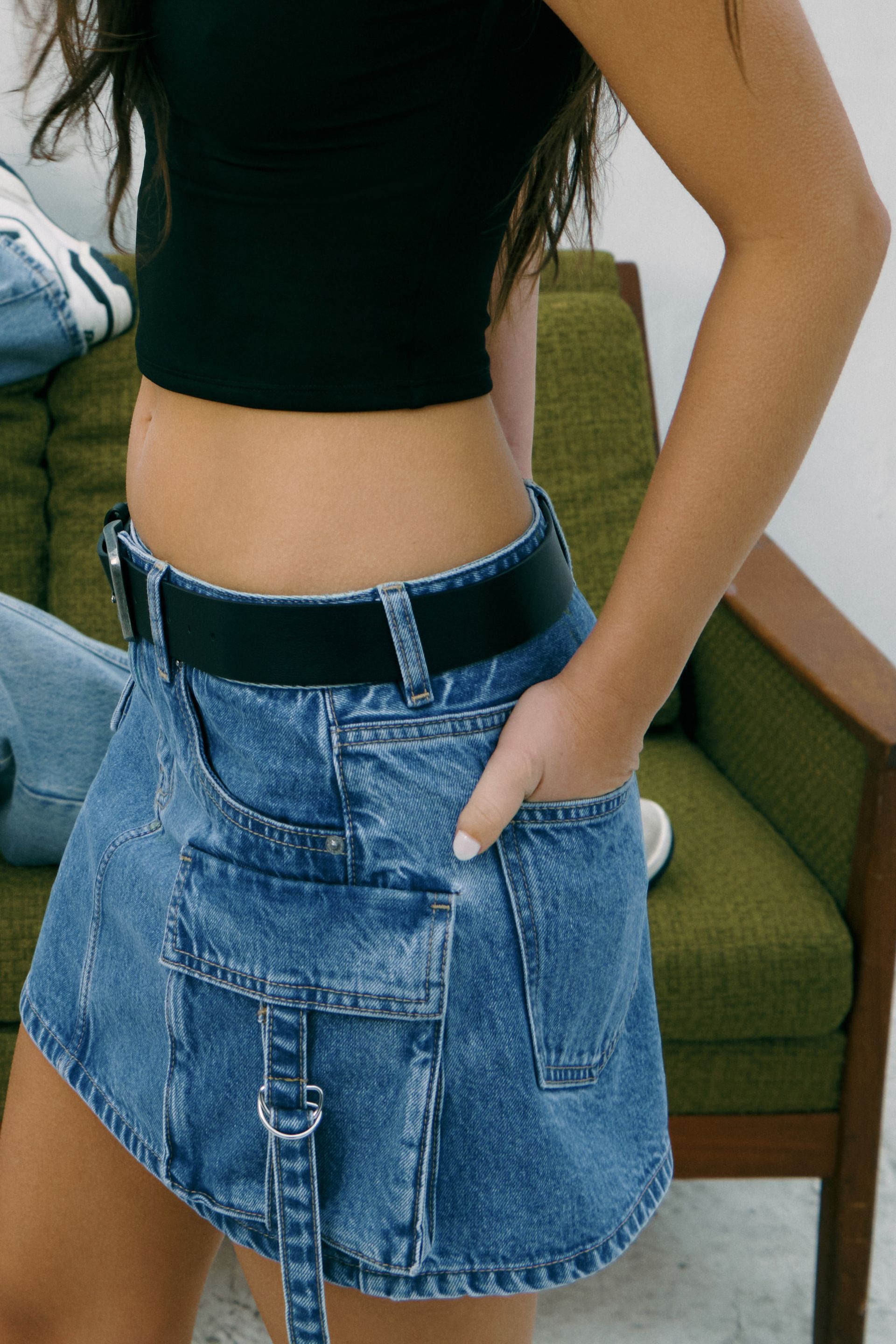 Allegra K Women's Ruffle Irregular Hem High Waist Lightweight Mini Jeans  Denim Skirt | Womens denim skirts, Stylish tshirts, Irregular hem