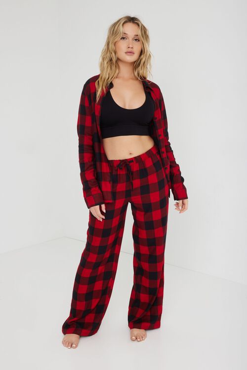 Ewleguzka Pantalon De Pyjama Long à Carreaux Pour Filles - Pantalon De