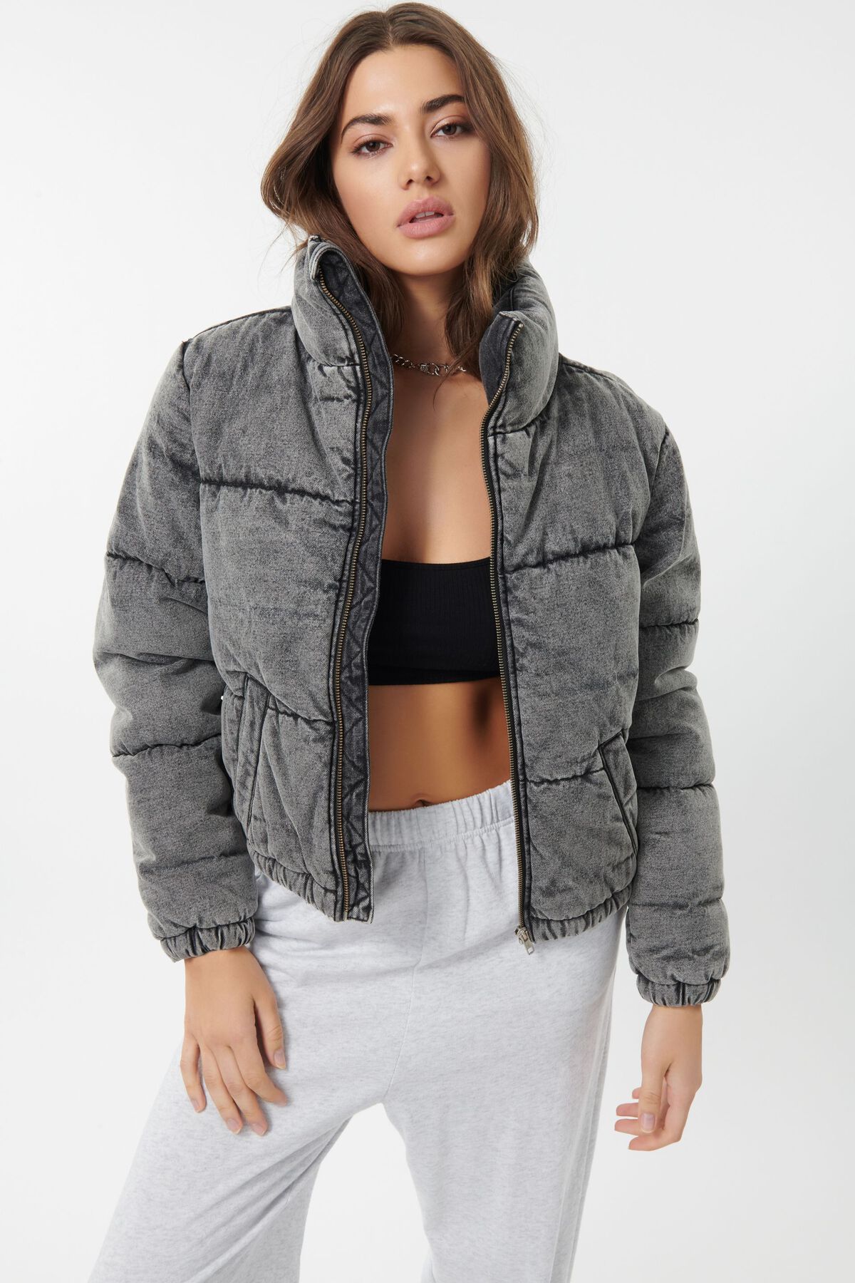 Garage Denim Puffer Jacket. 3 Garage Denim Puffer Jacket. 3