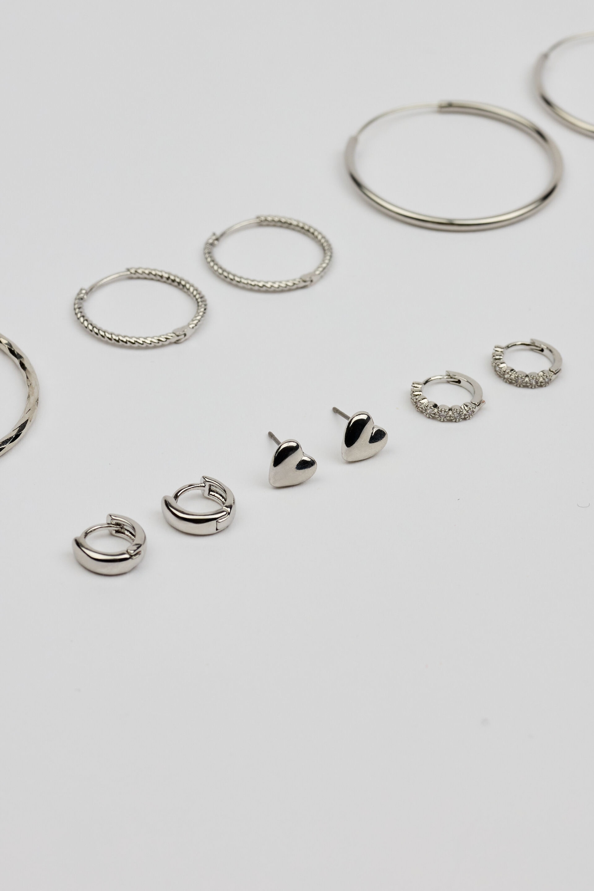 3 Pack of Mini Studs & Thin Hoop Earrings