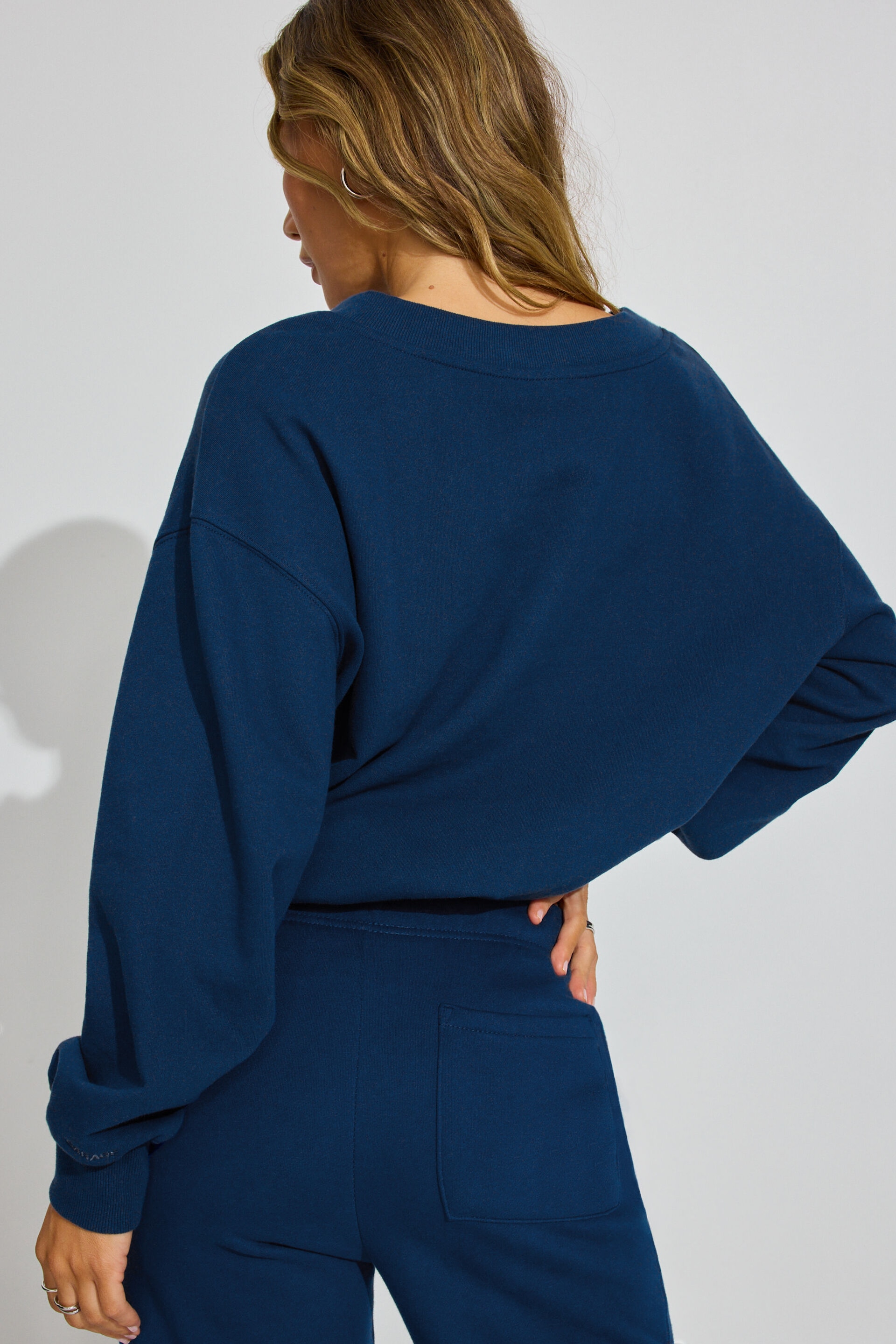 SoftTerry Oversized V-Neck Sweatshirt