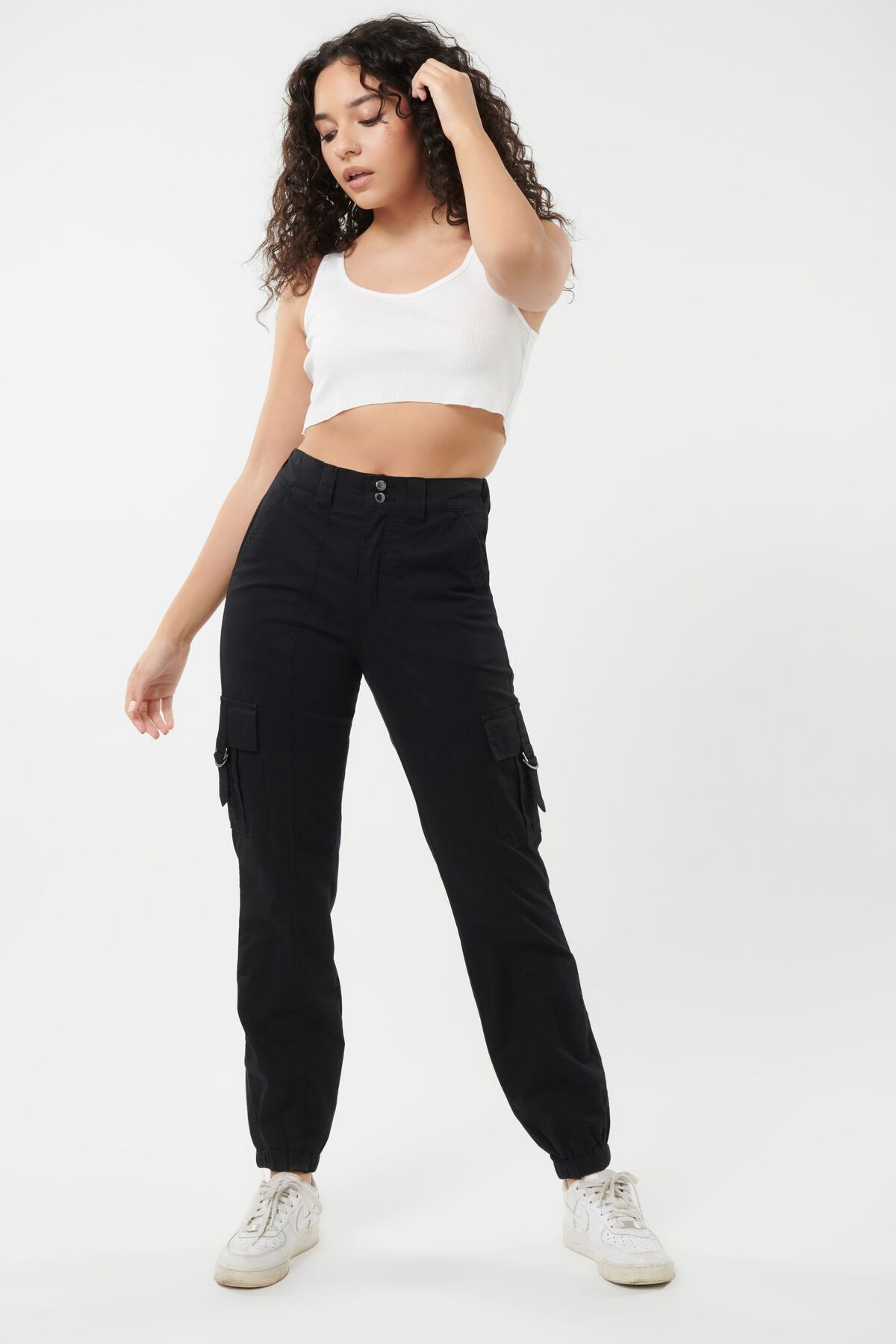 Billie Bubble Cargo Pants Black Garage