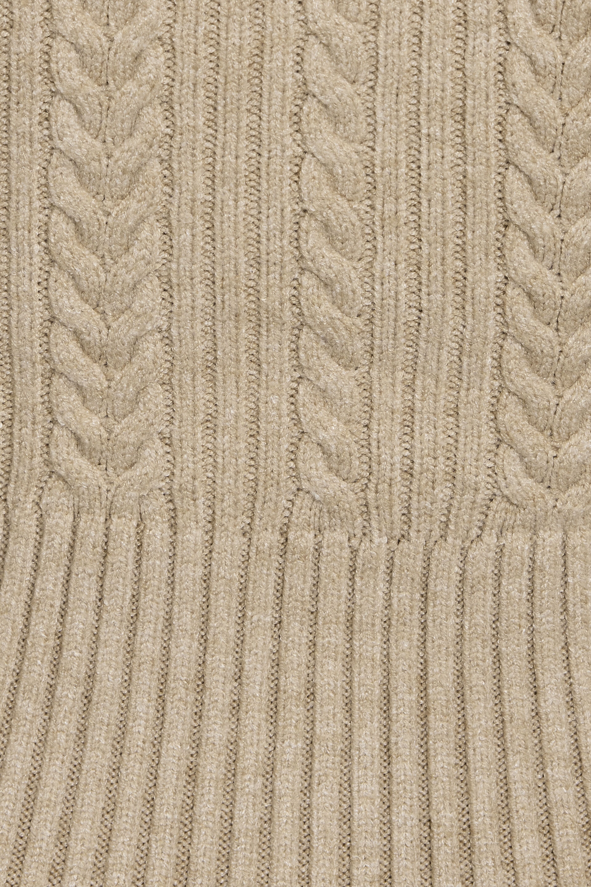 Haut ajusté en mailles torsadées à fermeture éclair