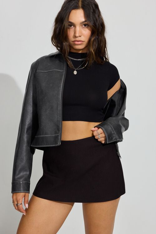 Alternative view # 1 of Garage 50%-70% Off Funnel Neck T Shirt in Jet Black