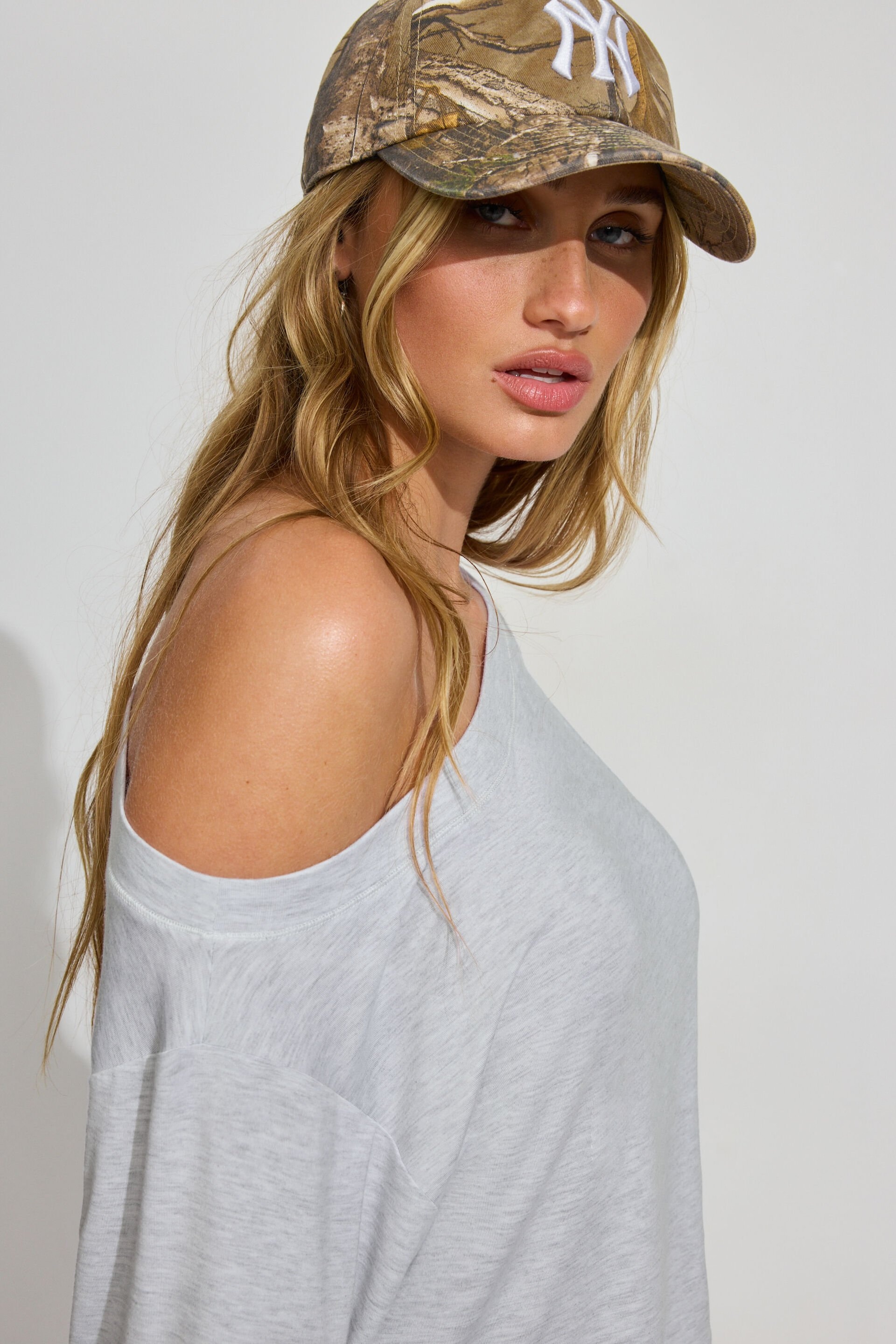 Wide Boat Neck Banded Tee