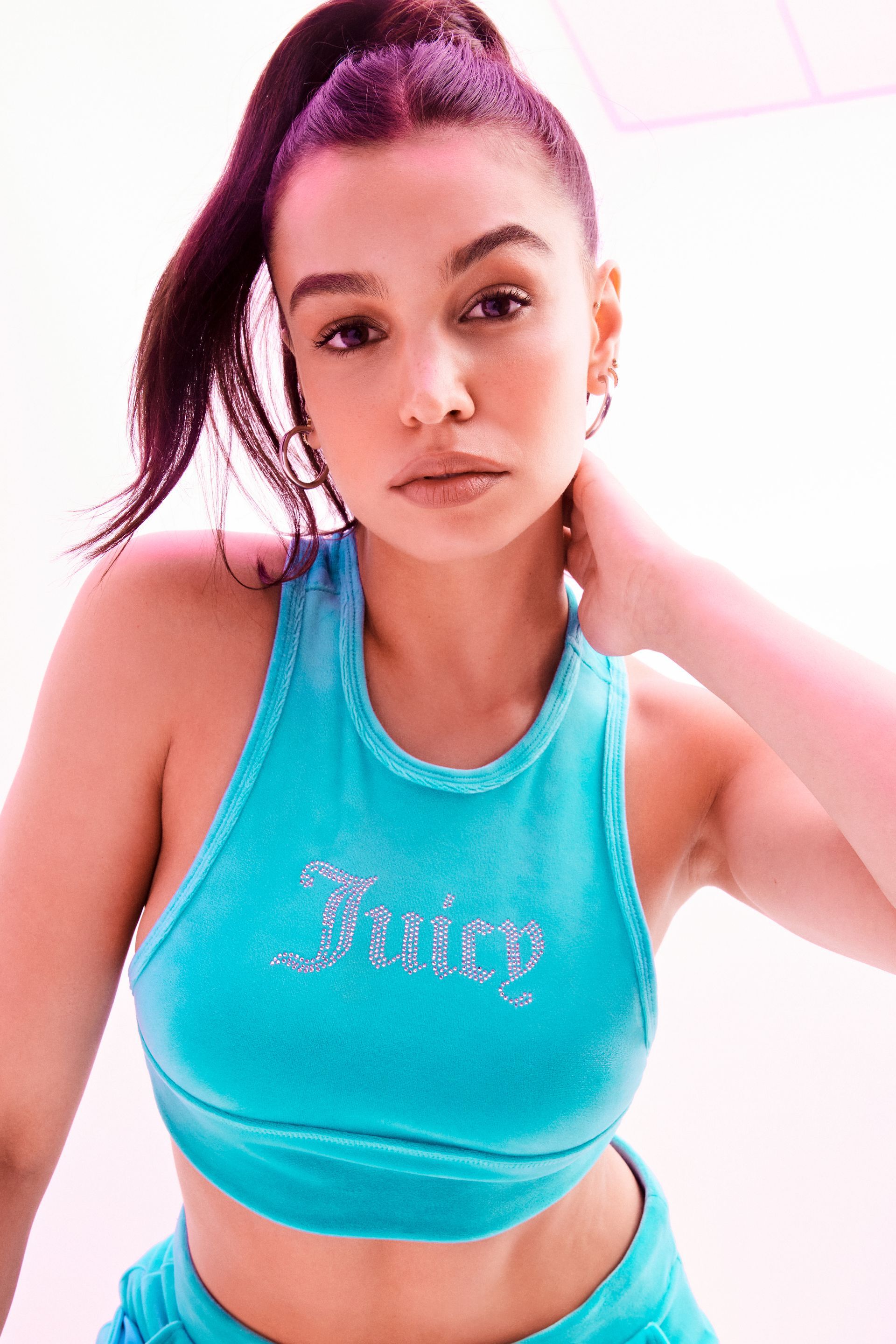 JUICY COUTURE Bling Velour Racerback Tank