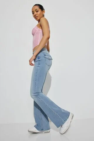 Jeans flare low waist