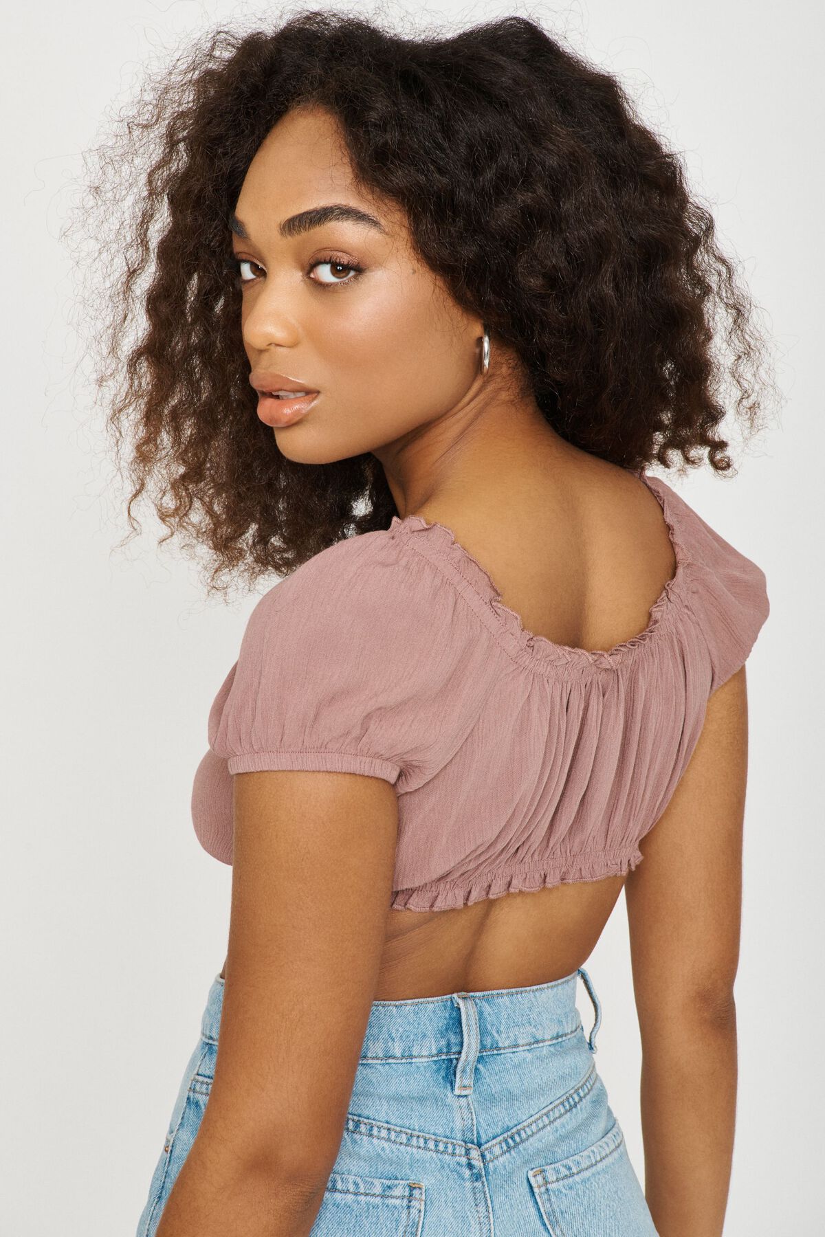 Garage Tie-Front Micro Top. 3