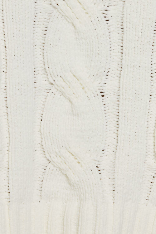 Chenille Cropped Cable Sweater