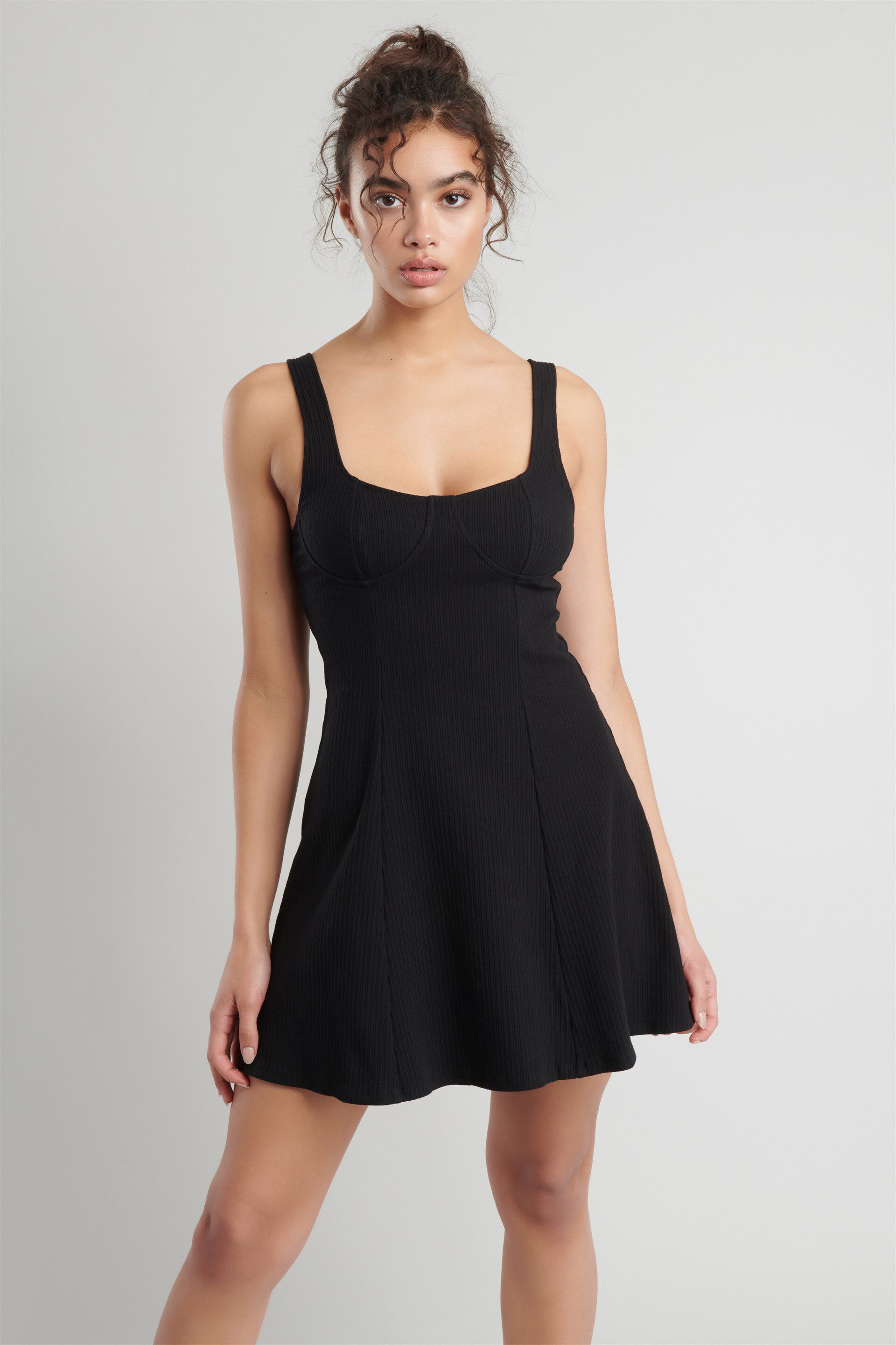 bustier fit and flare dress