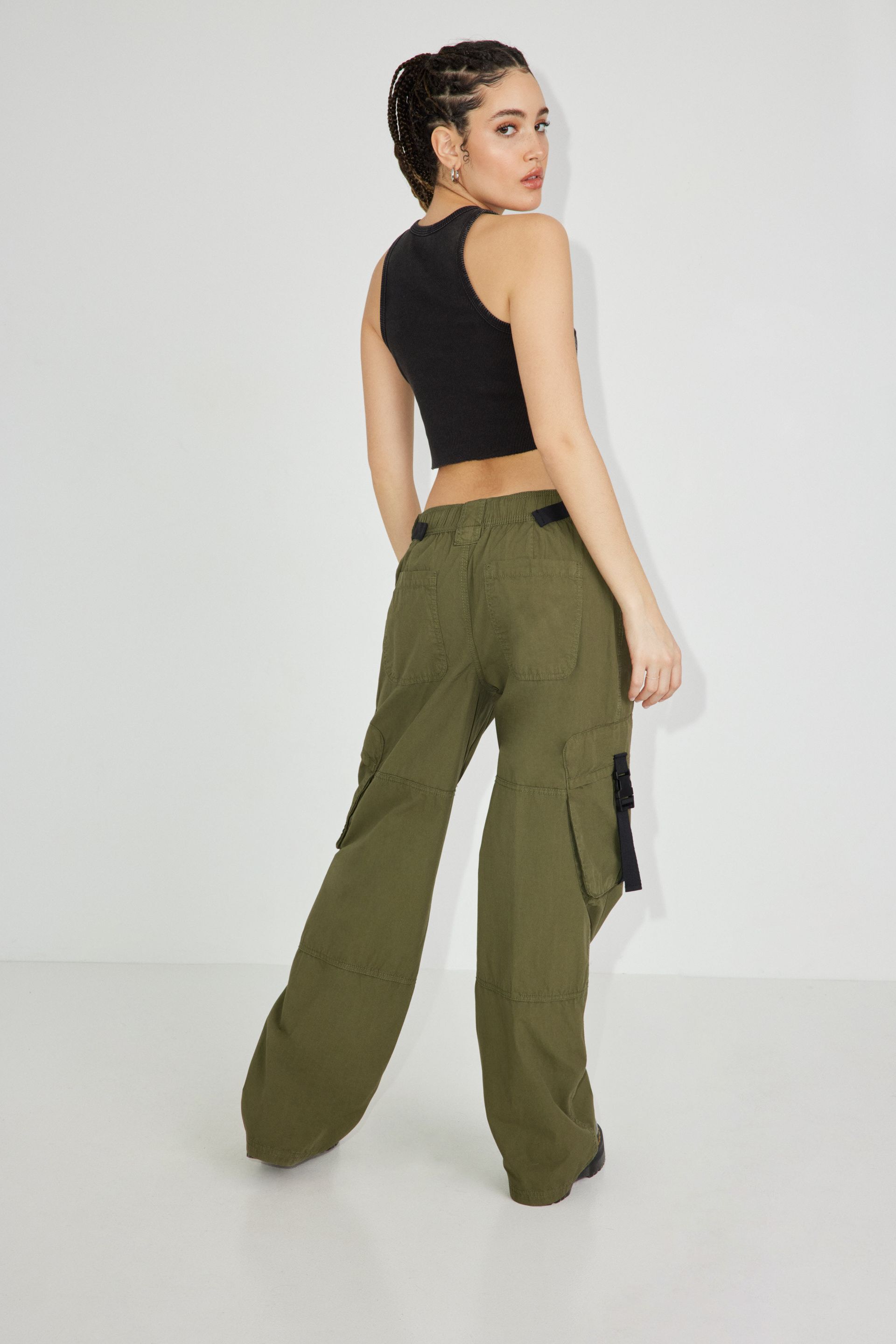 Belted Straight Leg Cargo Pant