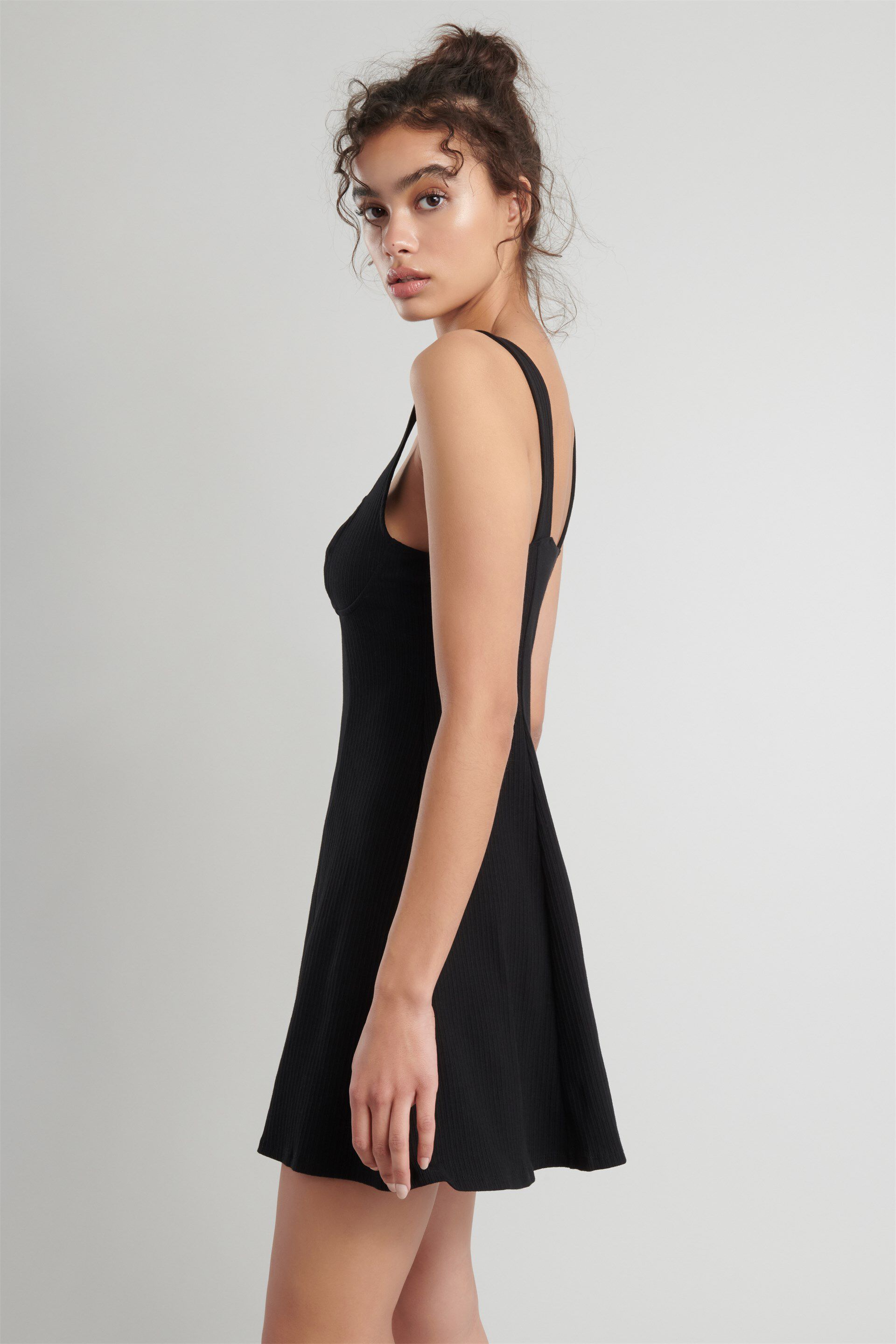 bustier fit and flare dress