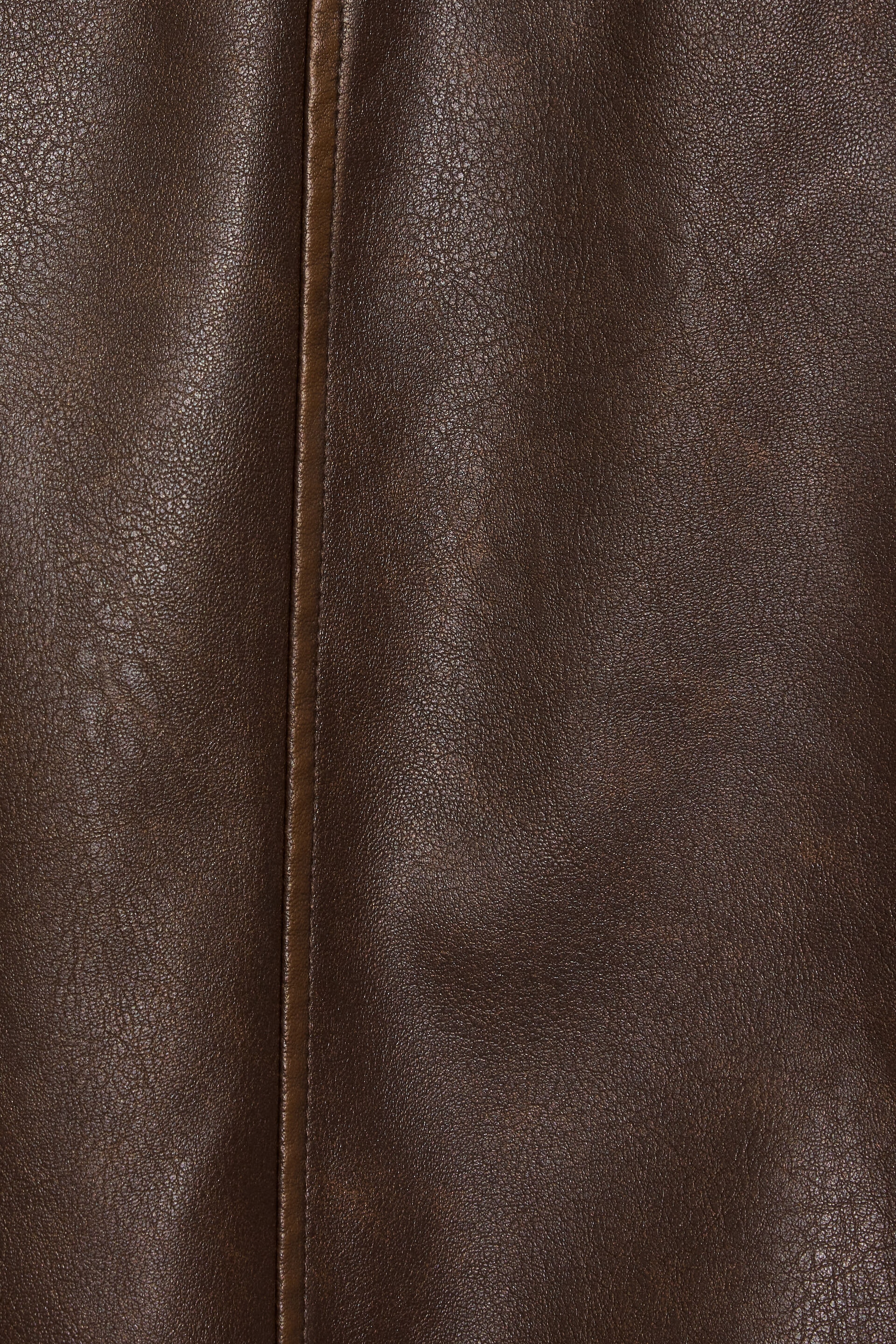 Blouson aviateur en faux cuir ample à col relev