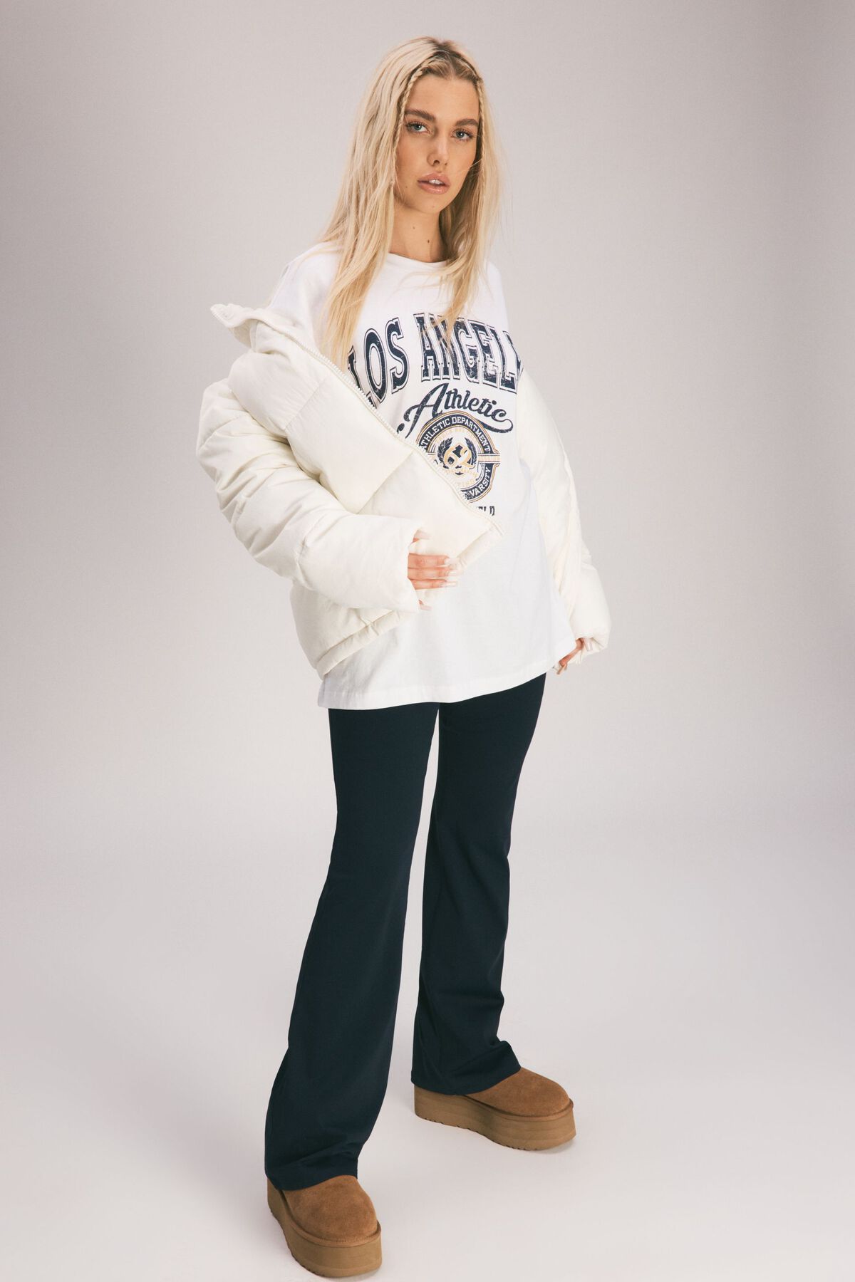 VWaist Active Flare Legging Blue Garage