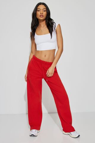 Red Sweat Pant Joggers, Trousers