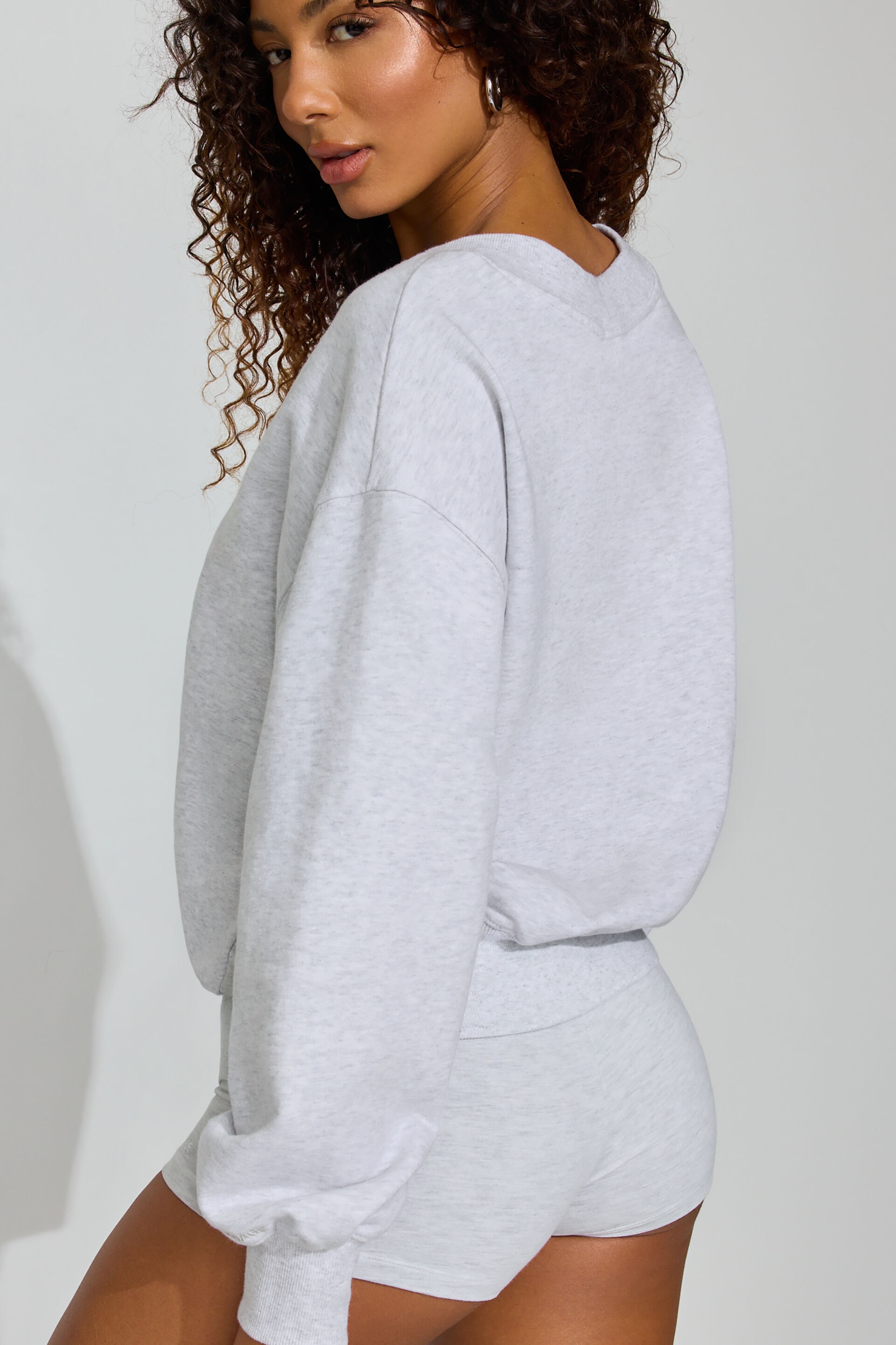 SoftTerry Oversized V-Neck Sweatshirt