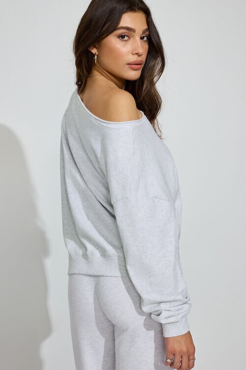 SoftTerry Off Shoulder Sweatshirt