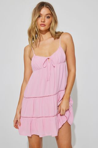 Kiara Babydoll Mini Dress Pink