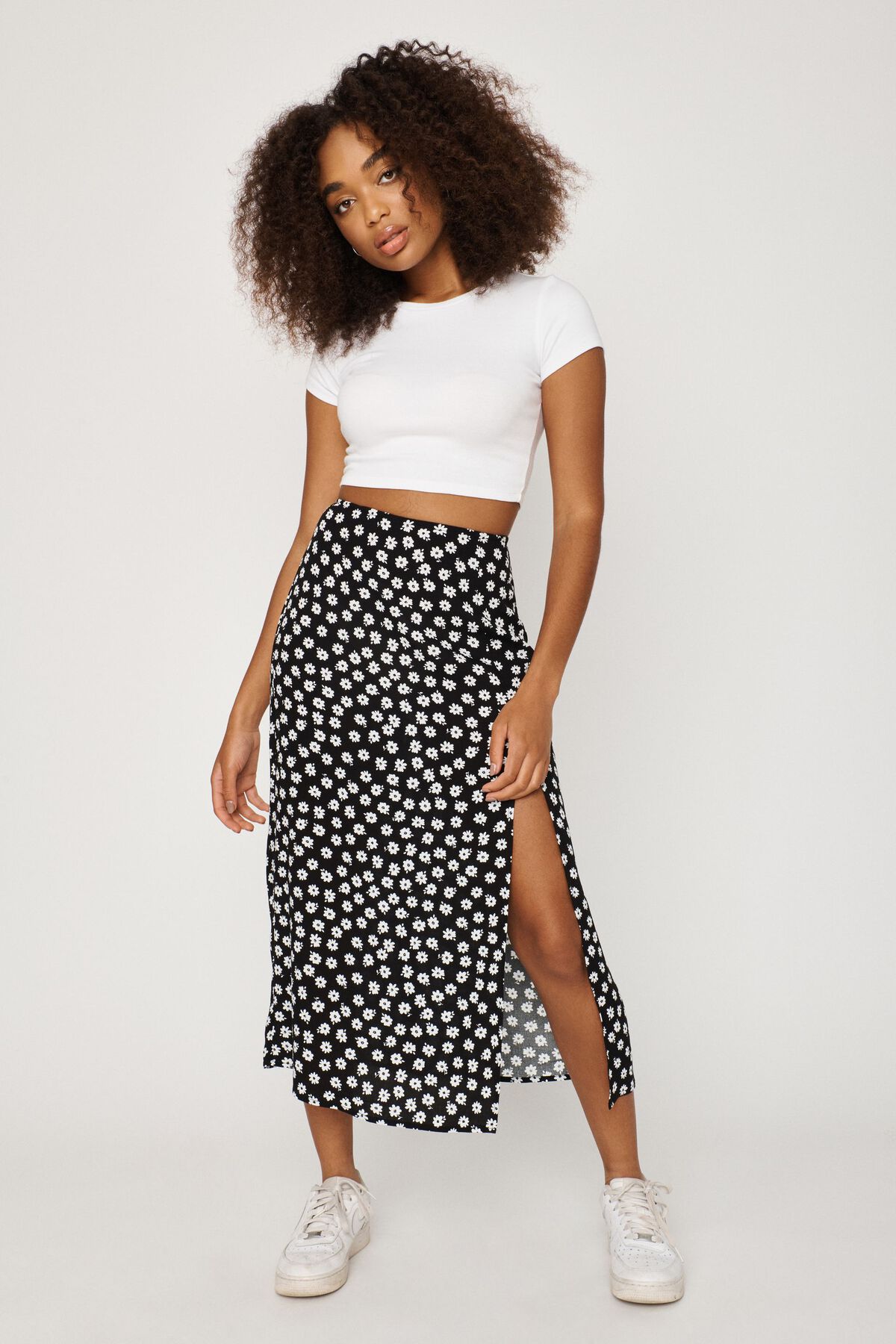 Side Slit Midi Skirt Garage