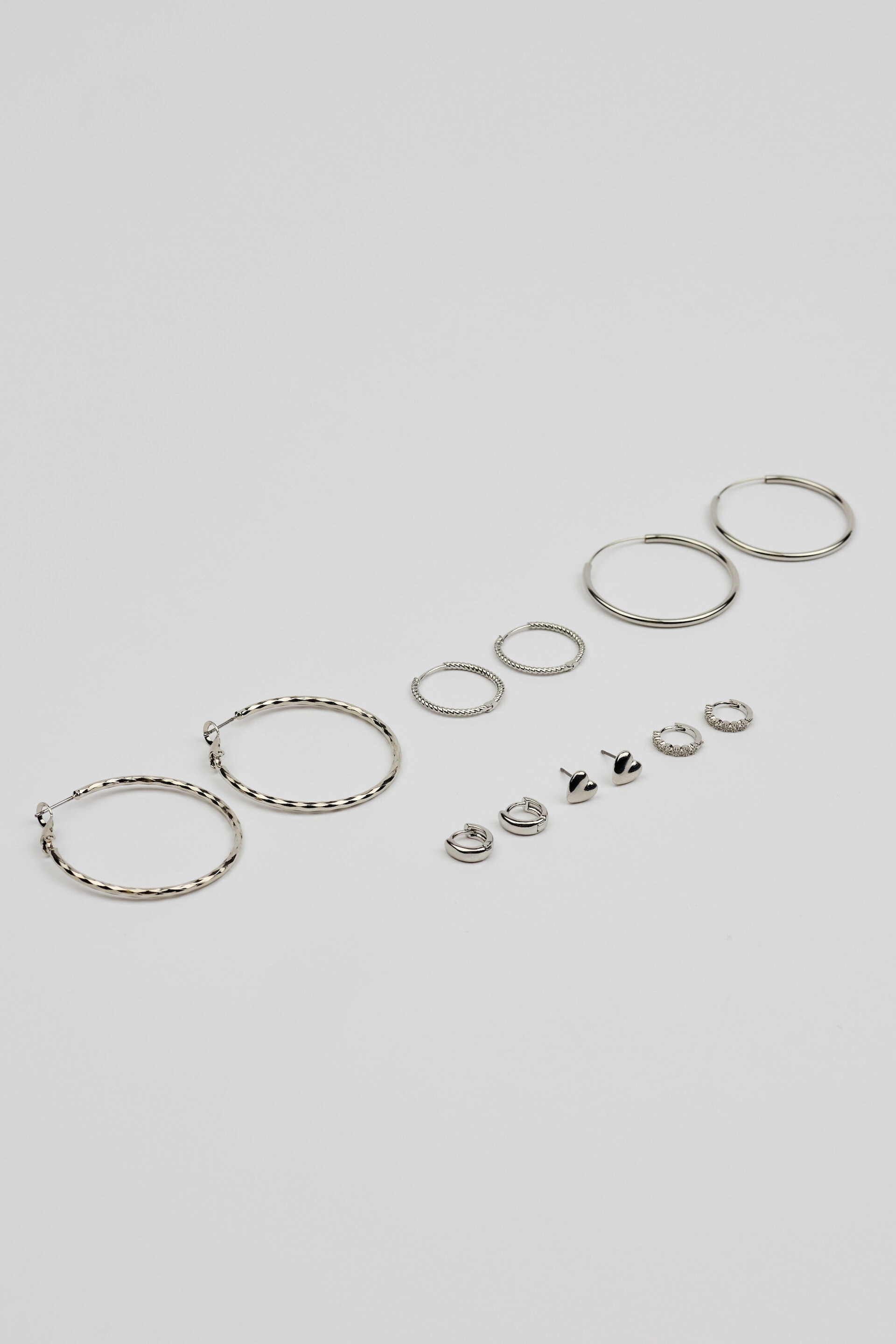 3 Pack of Mini Studs & Thin Hoop Earrings