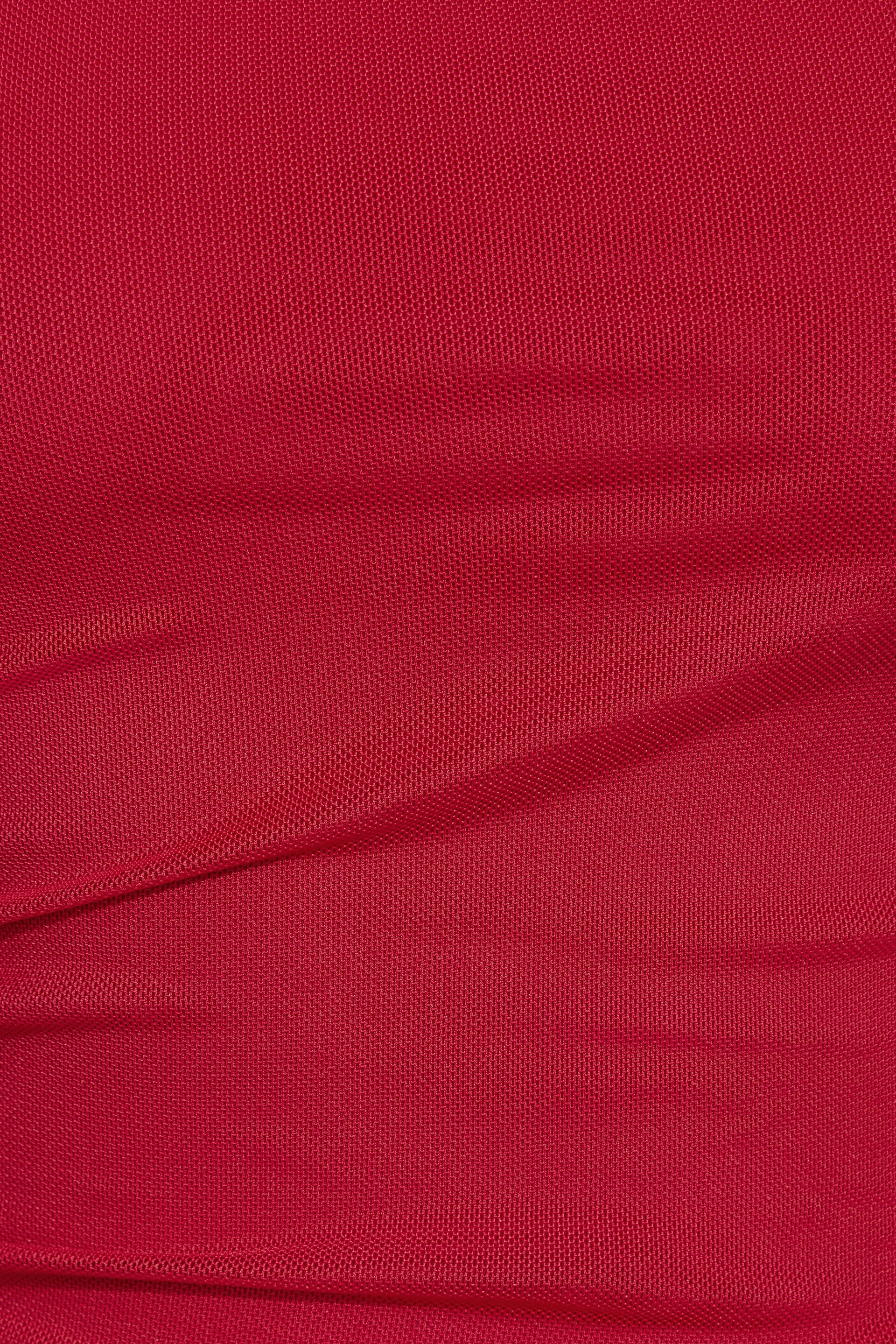 Mesh Ruched Tube Top