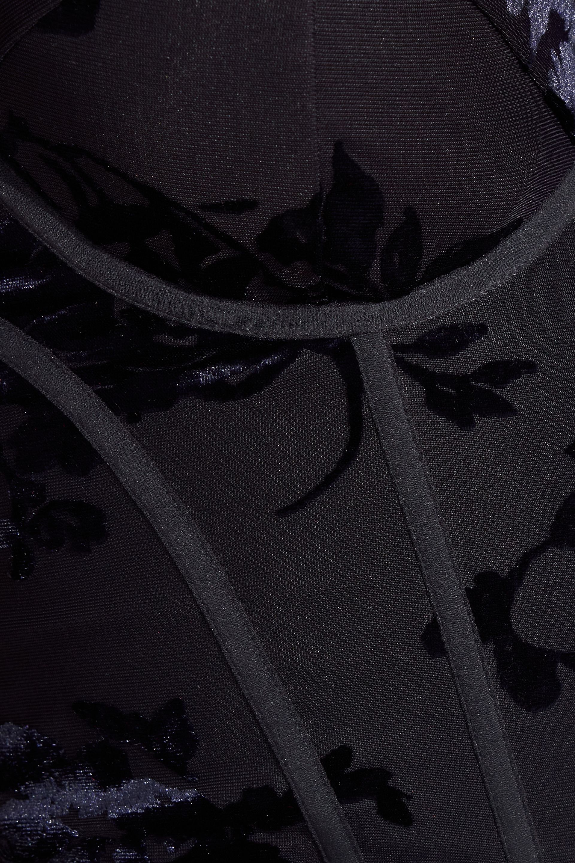 Tie Strap Burnout Bustier Top