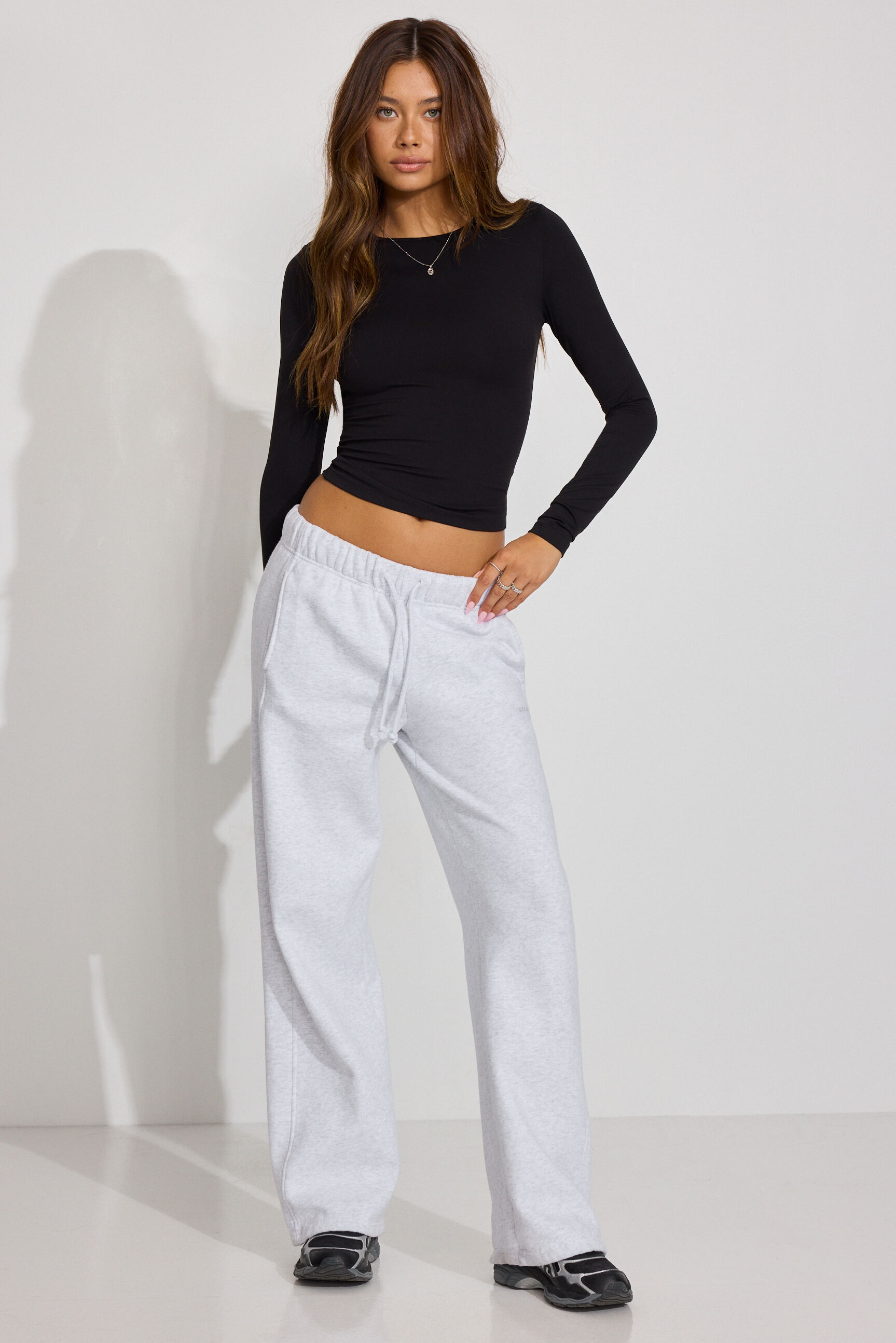 Sleek Crewneck Long Sleeve Top