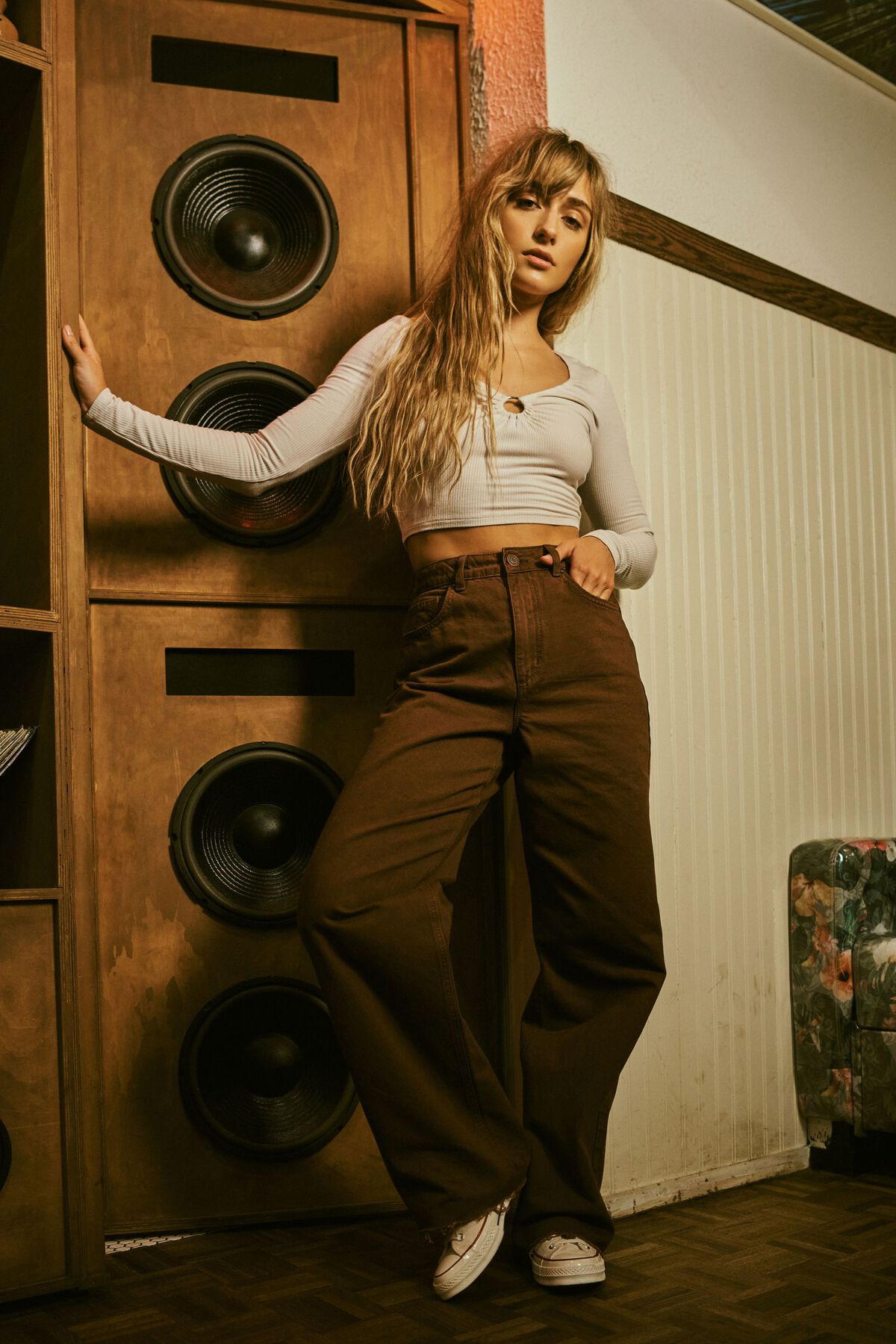 Garage Street Wide Leg Jean Walnut Brownie 10006706649Z