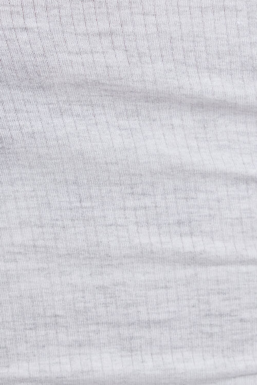 Sheer Ribbed Henley Long Sleeve Top