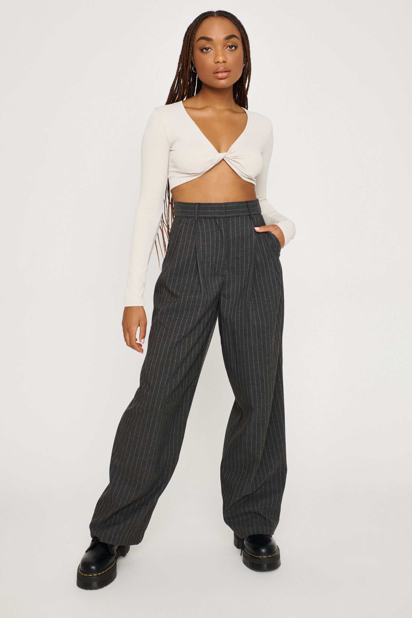 Lidia Pleated Wide Leg Pants Garage