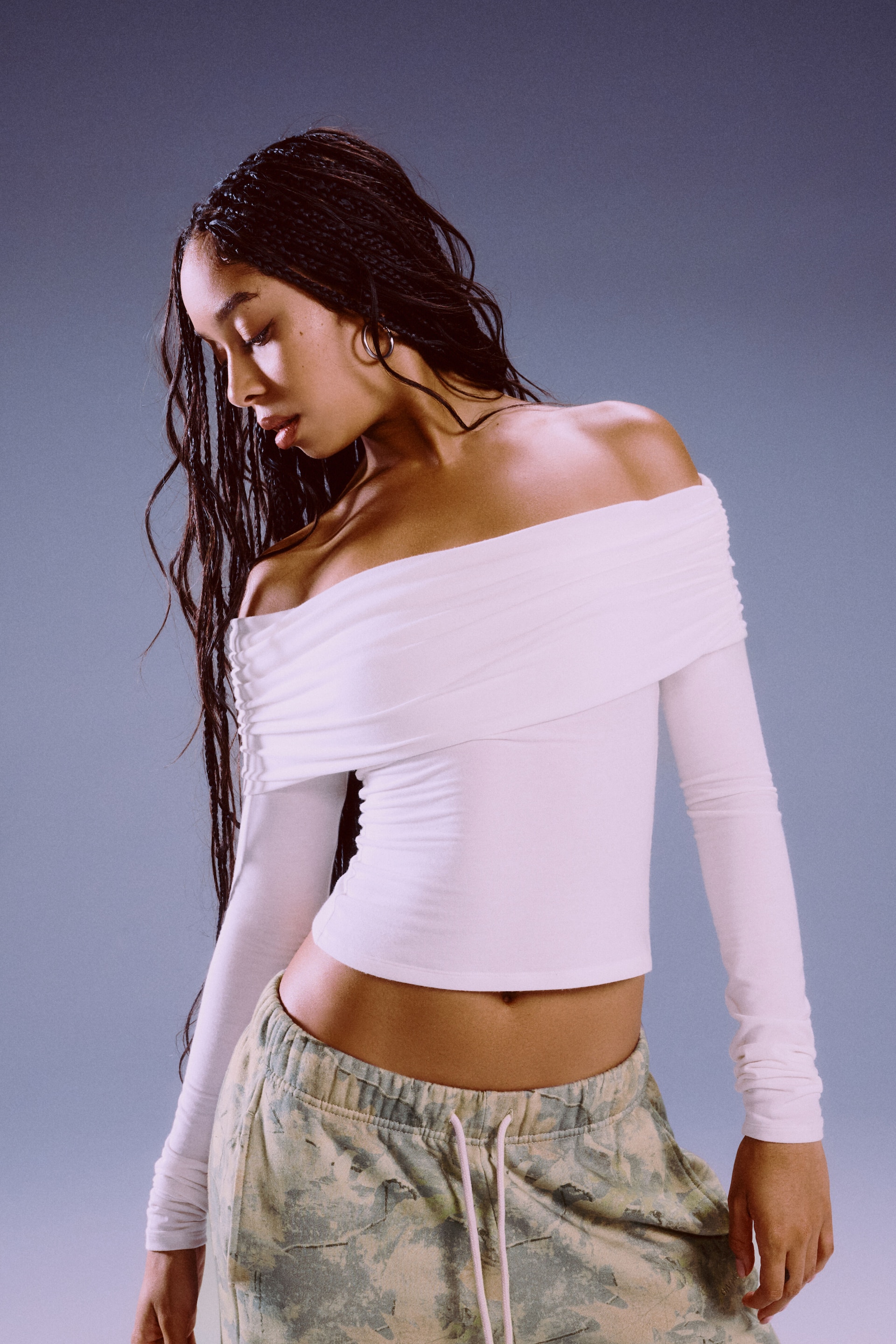 SexyCozy Off Shoulder Long Sleeve Top