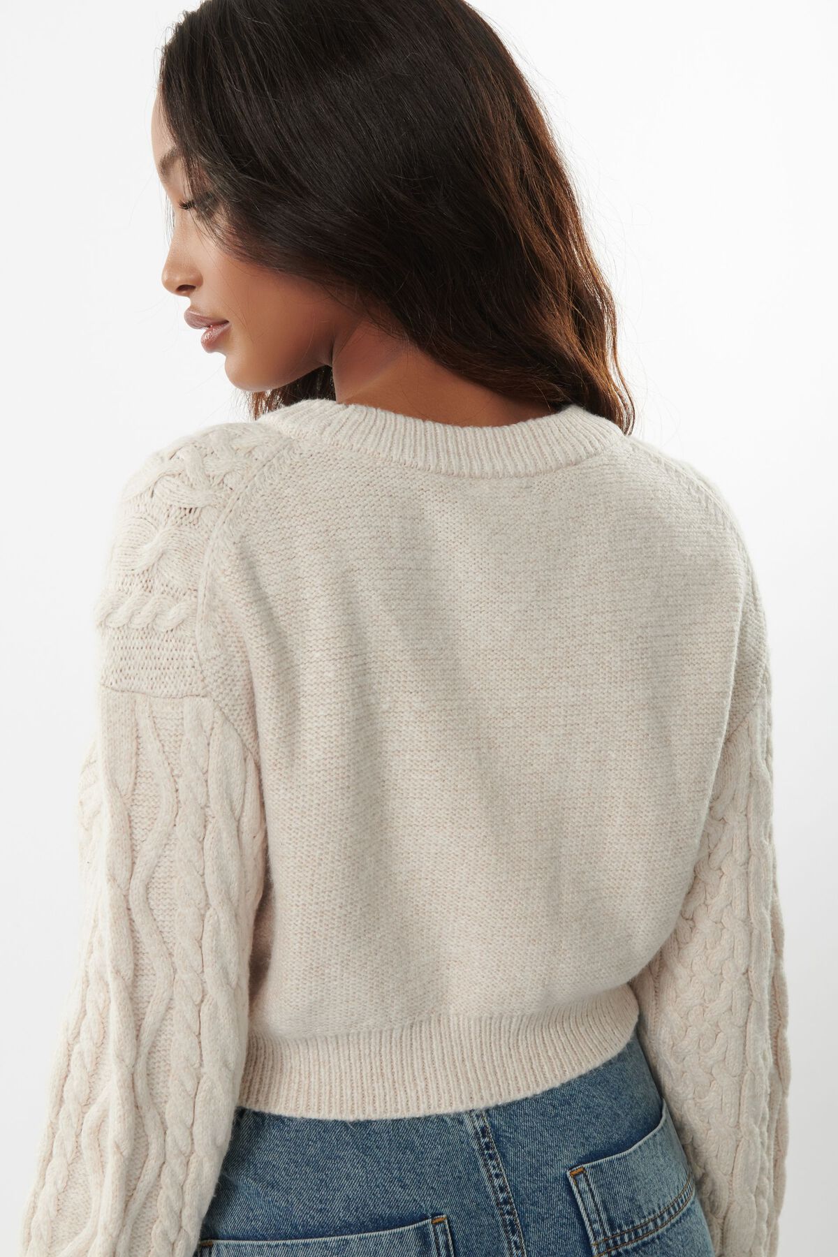 Garage Crew neck Cable-Knit Sweater. 1