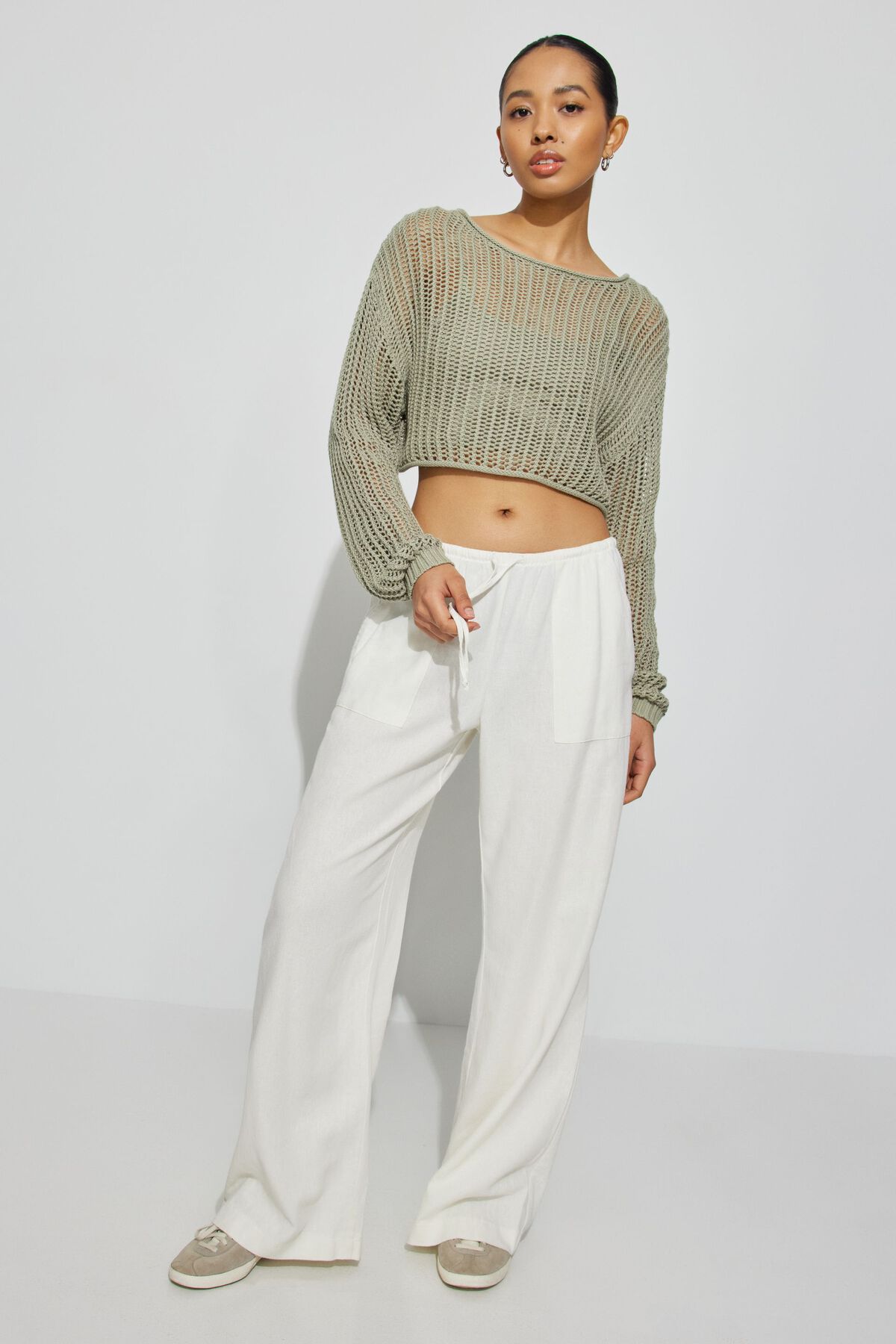 Linen Pull On Pant