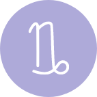 Symbole du Capricorne mauve.