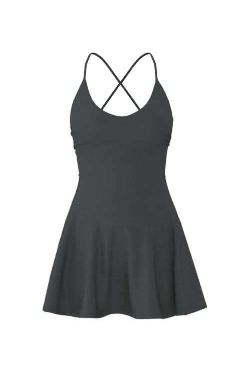 Grey active mini dress.