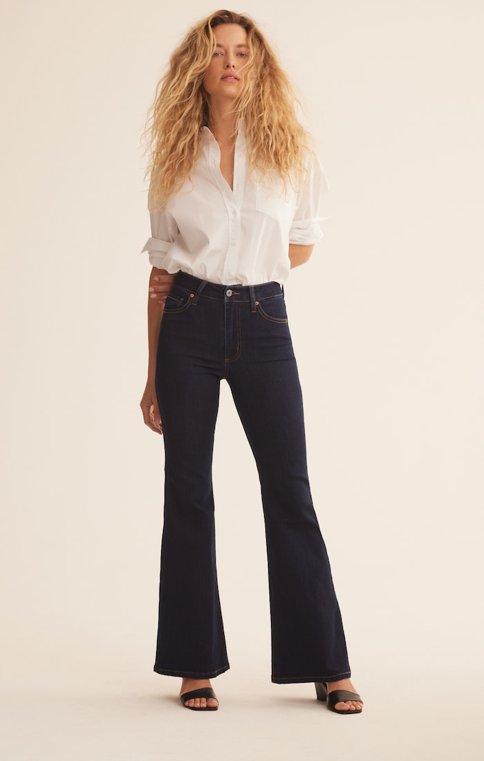 Shop Hailey wide leg jeans.